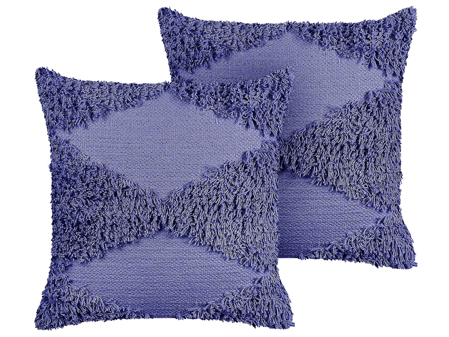Dekokissen 2er Set RHOEO Baumwolle 45 x 45 cm Violett Geometrisches Muster