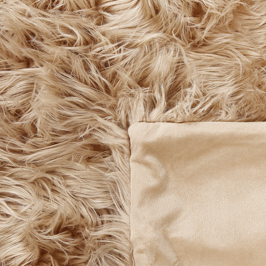 Tagesdecke DELICE Stoff 150 x 200 cm Hellbraun