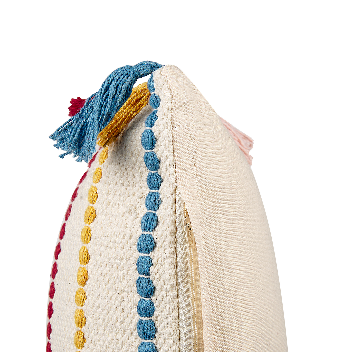 Dekokissen AGAVE Baumwolle 40 x 60 cm Hellbeige Streifenmuster