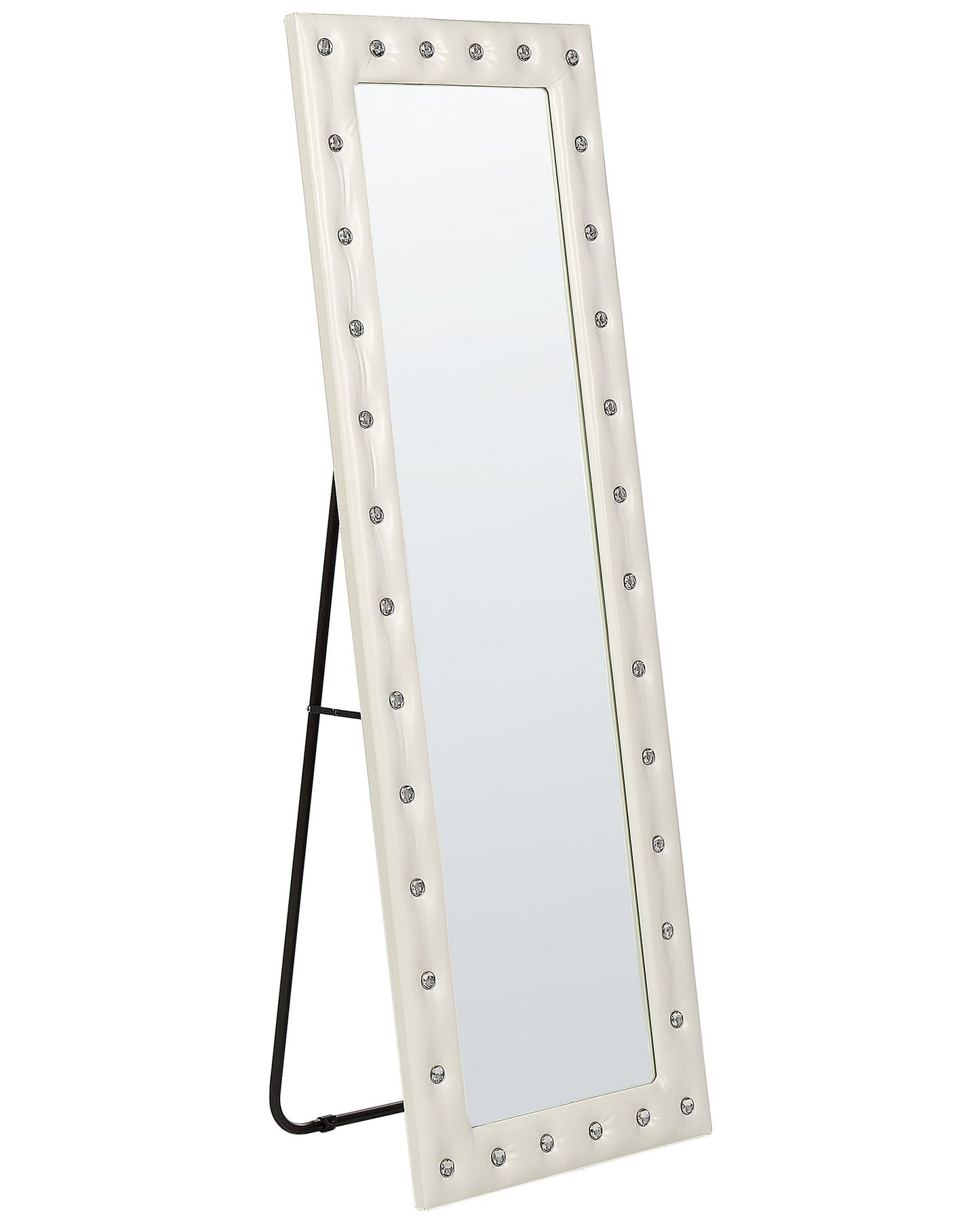Standspiegel ANSOUIS 150 cm Kunstleder Weiss
