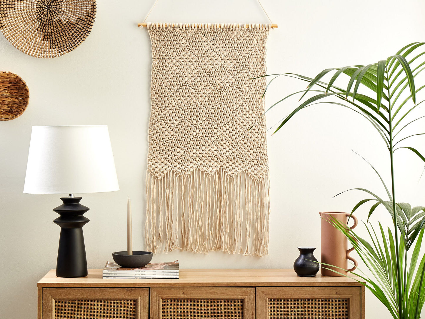 Wandbehang OKARA Baumwolle 126 cm Beige