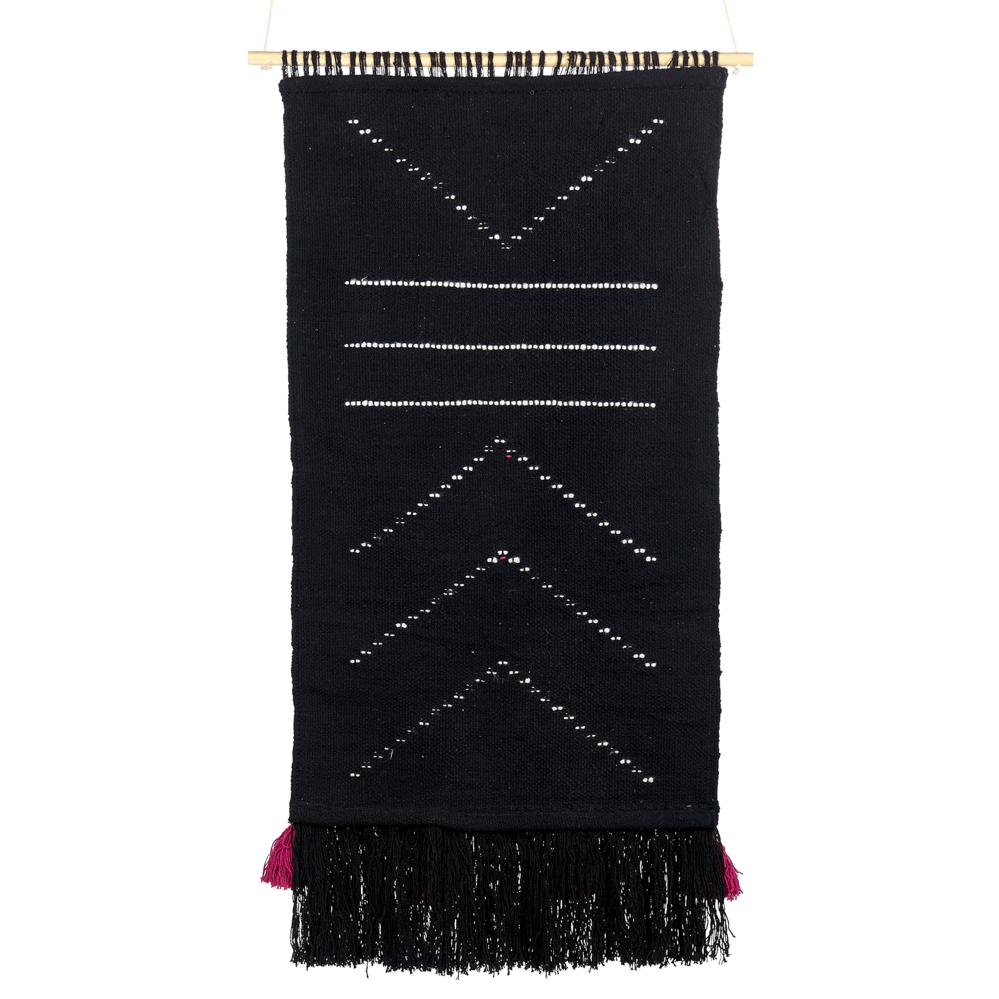 Wandbehang PAKPATTAN Baumwolle 123 cm Schwarz