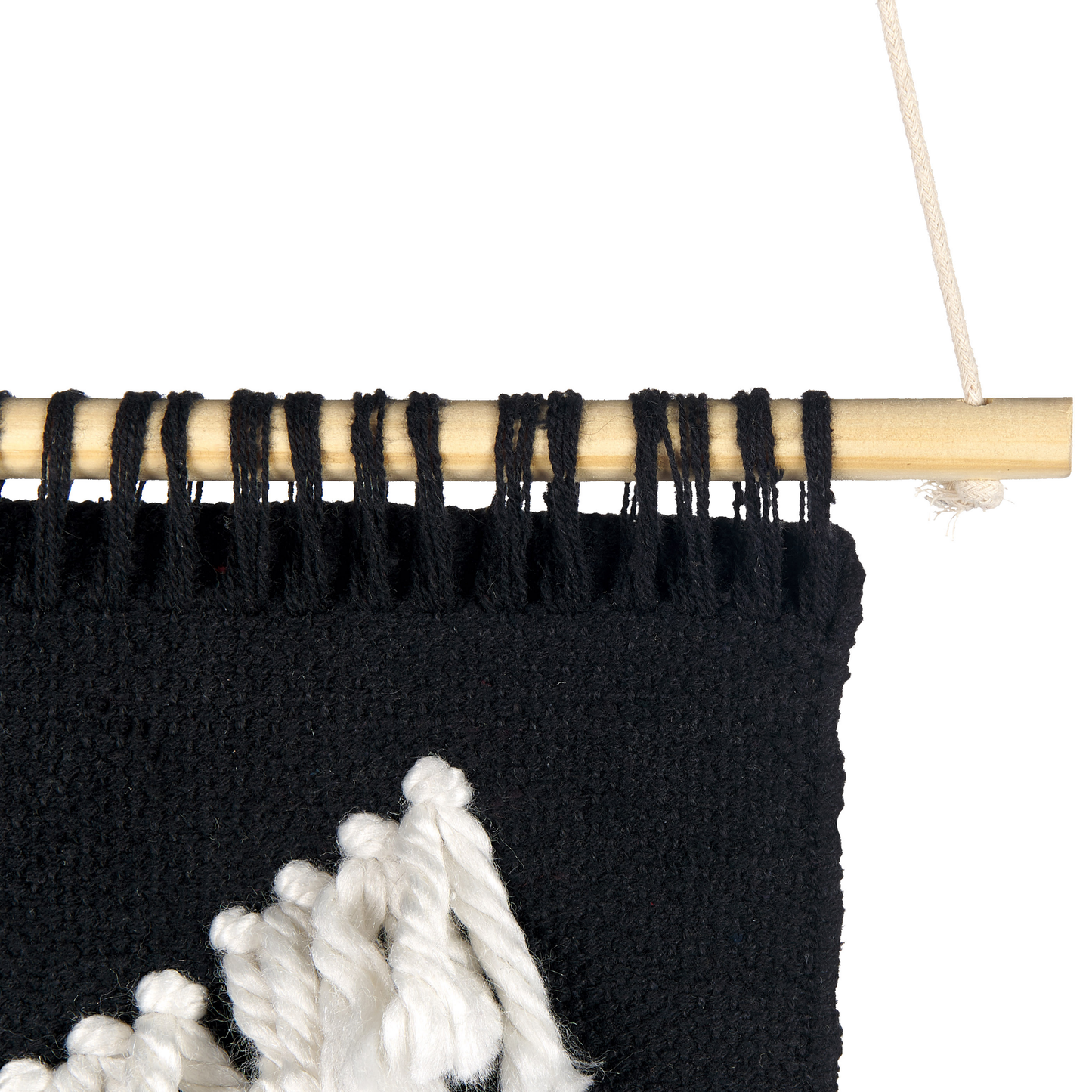 Wandbehang PAKPATTAN Baumwolle 123 cm Schwarz