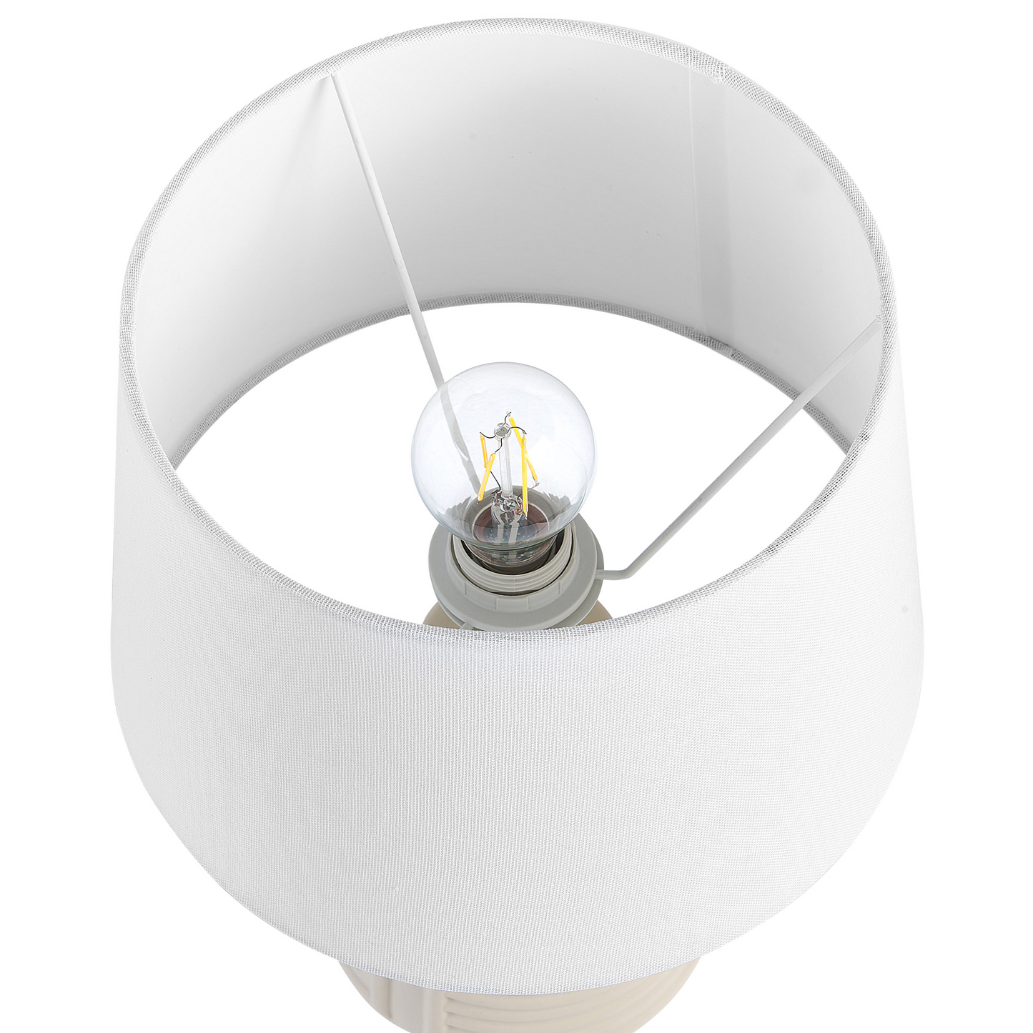 Tischlampe aus Keramik Beige OZAMA