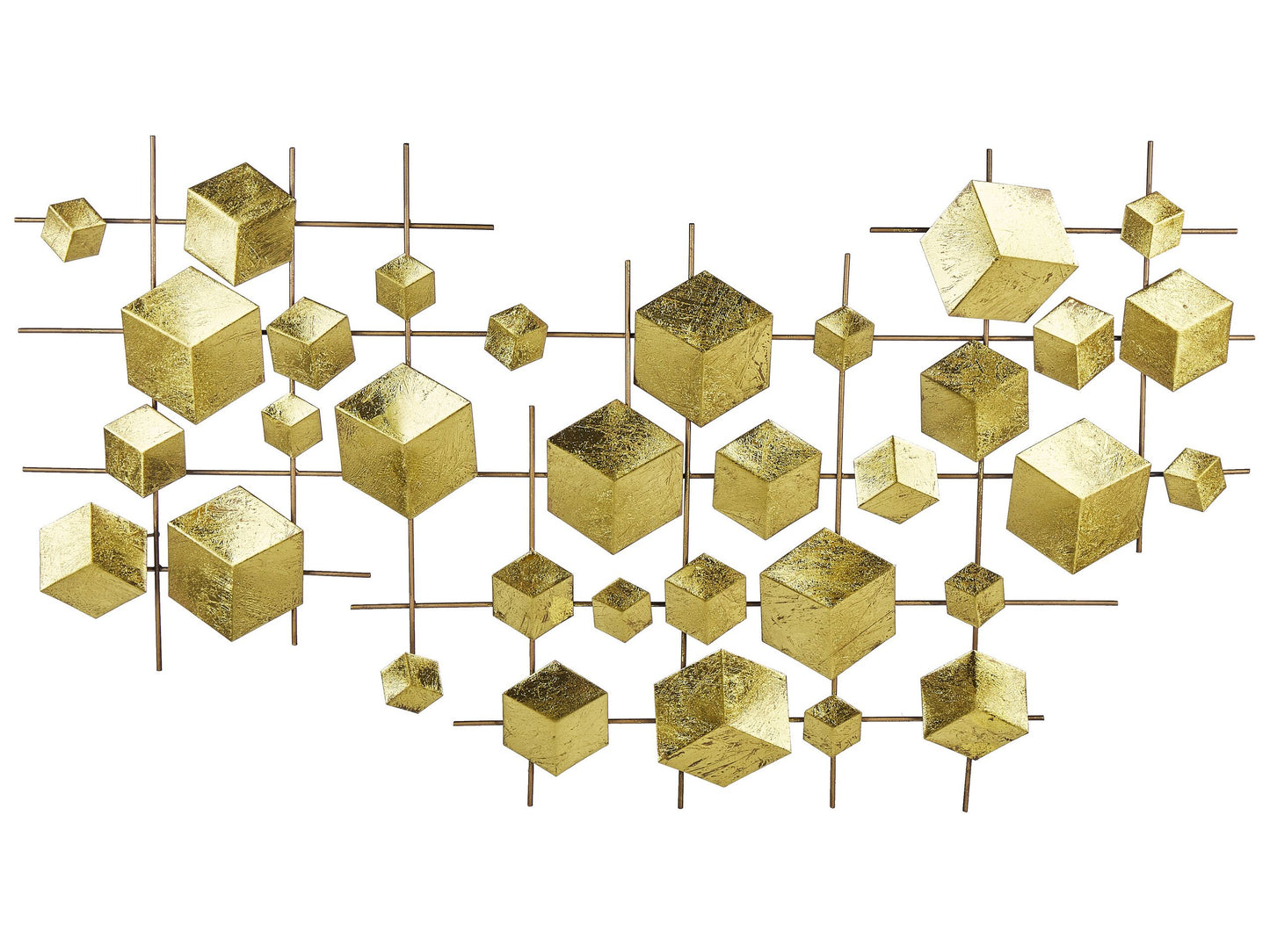 Wandobjekt FLEROVIUM Metall 45 cm Gold