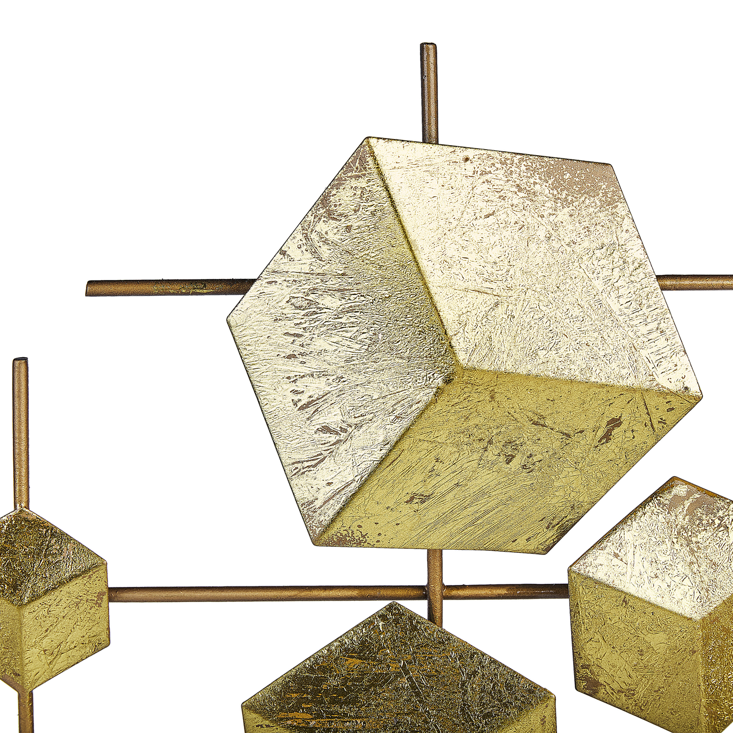 Wandobjekt FLEROVIUM Metall 45 cm Gold