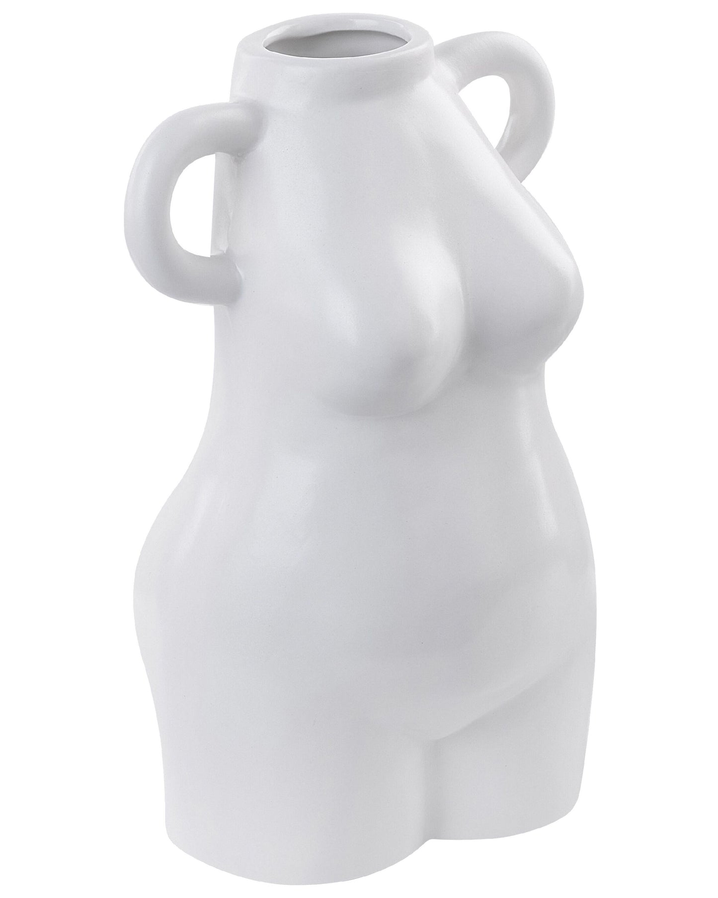 Blumenvase AIGIO Keramik 25 cm Weiss