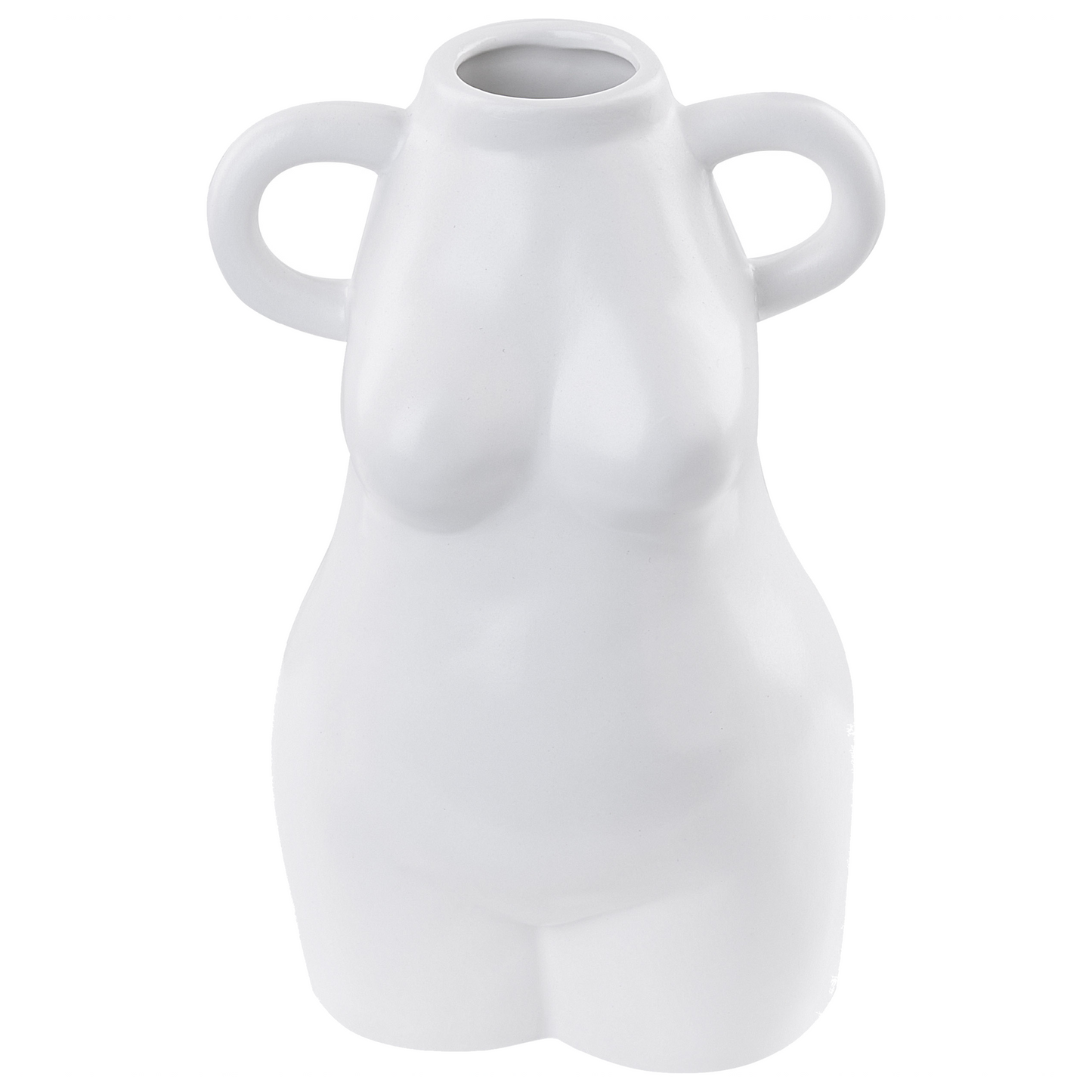 Blumenvase AIGIO Keramik 25 cm Weiss