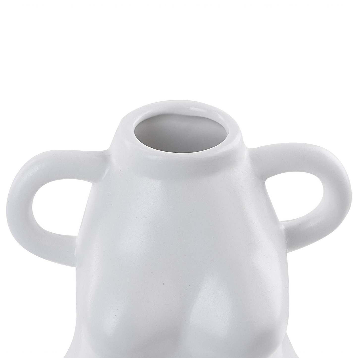 Blumenvase AIGIO Keramik 25 cm Weiss