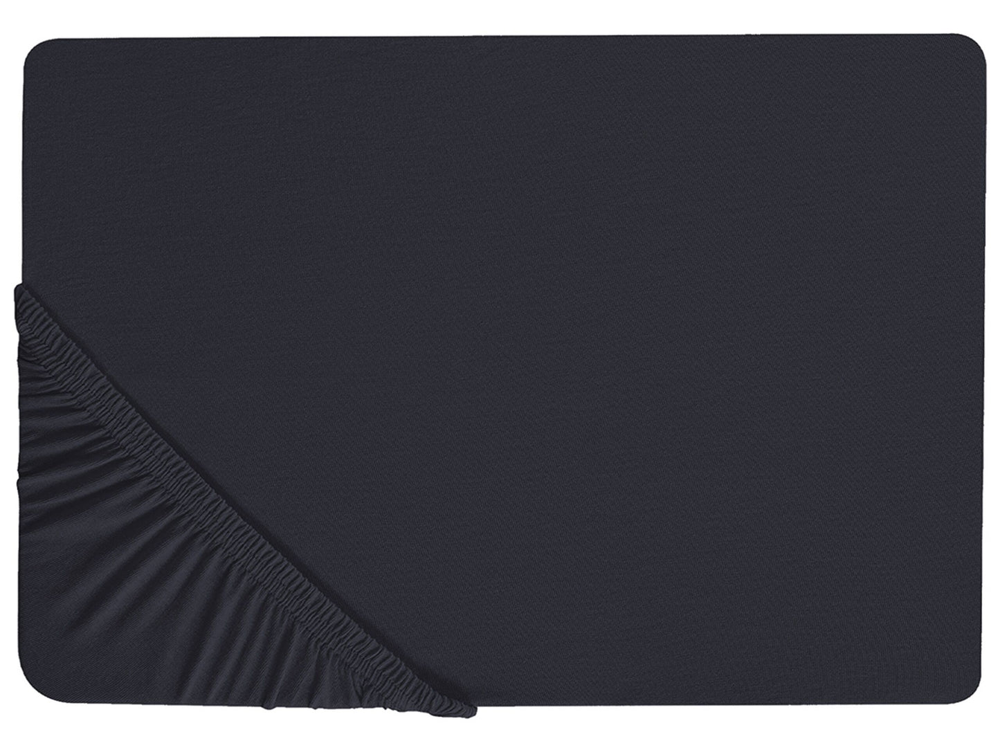 Spannbettlaken JANBU Baumwolle 90 x 200 cm Schwarz