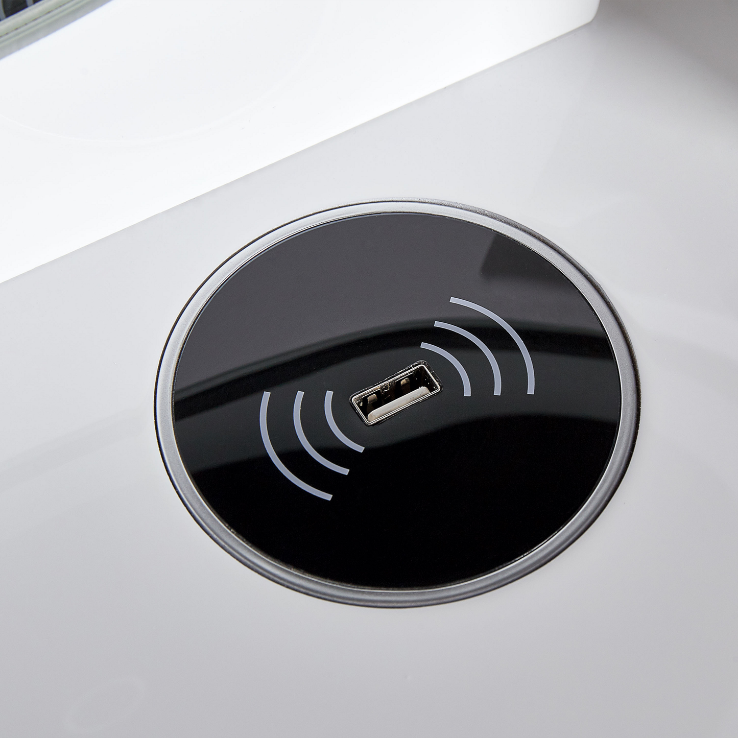 Schminktisch mit Spiegel und Hocker SOYE LED Weiss