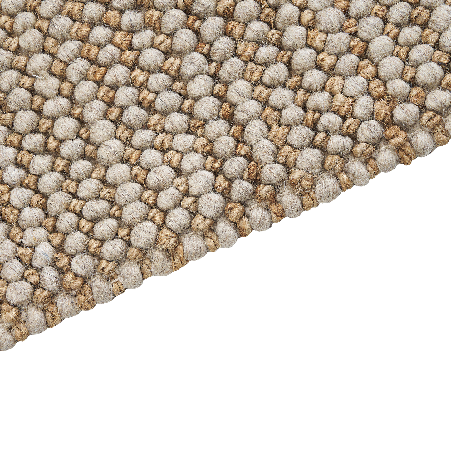 Teppich Wolle beige 80 x 150 cm Kurzflor BANOO