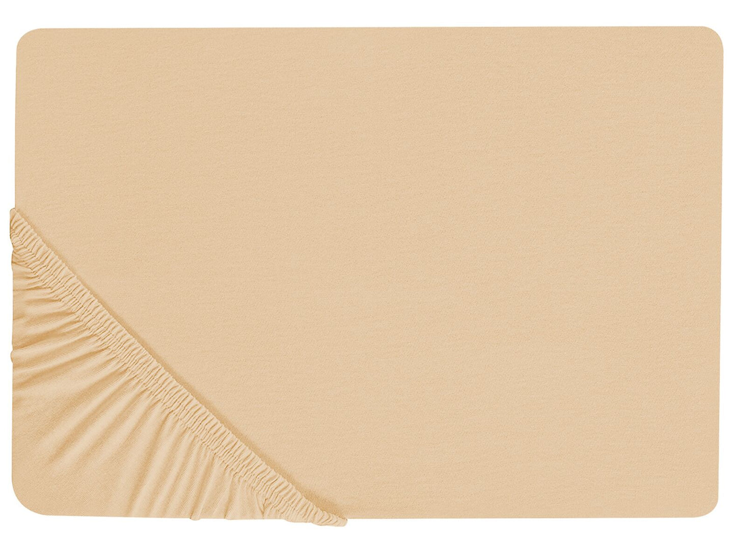 Spannbettlaken JANBU Baumwolle 90 x 200 cm Sandbeige