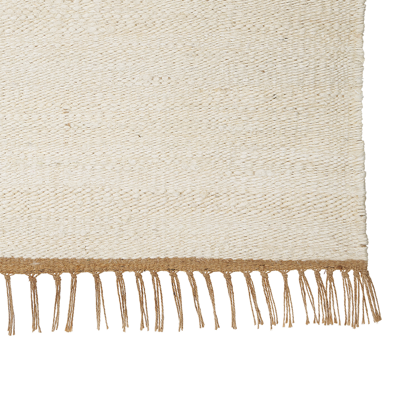 Teppich Jute hellbeige 160 x 230 cm Kurzflor zweiseitig LUNIA