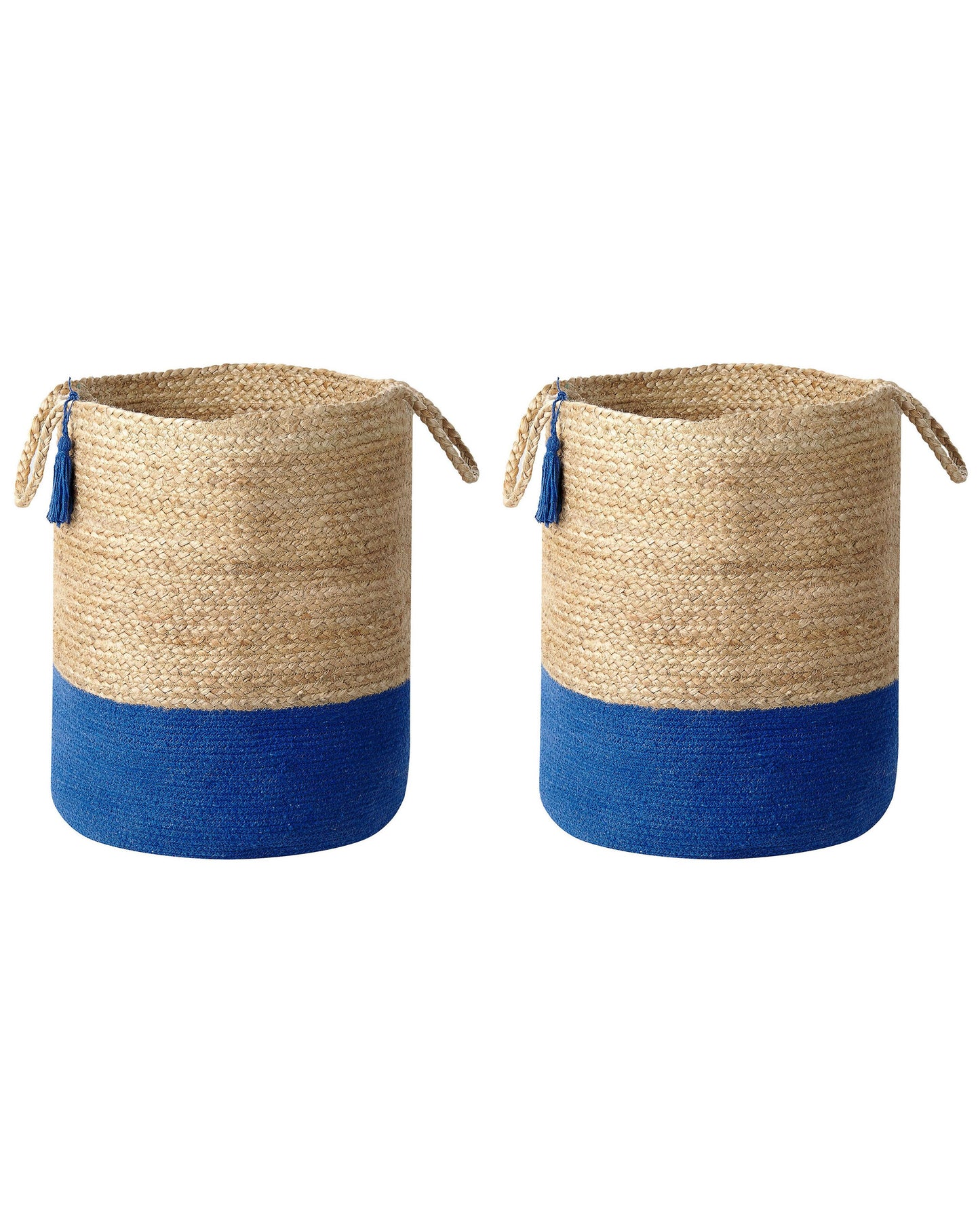 Aufbewahrungskorb Jute marineblau / beige 2er Set GAJAR