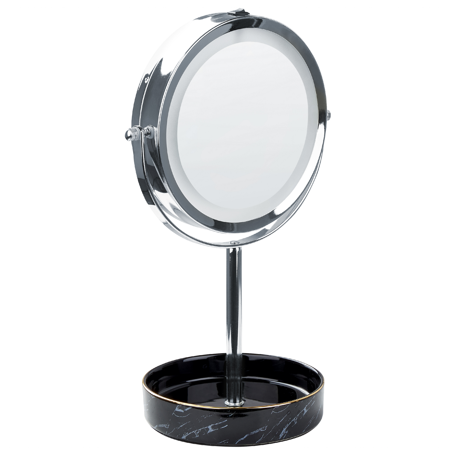 Kosmetikspiegel LED SAVOIE Schwarz / Silber