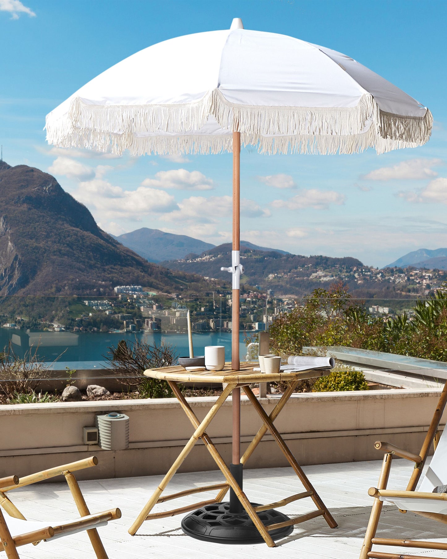 Sonnenschirm 150 cm MONDELLO Weiss