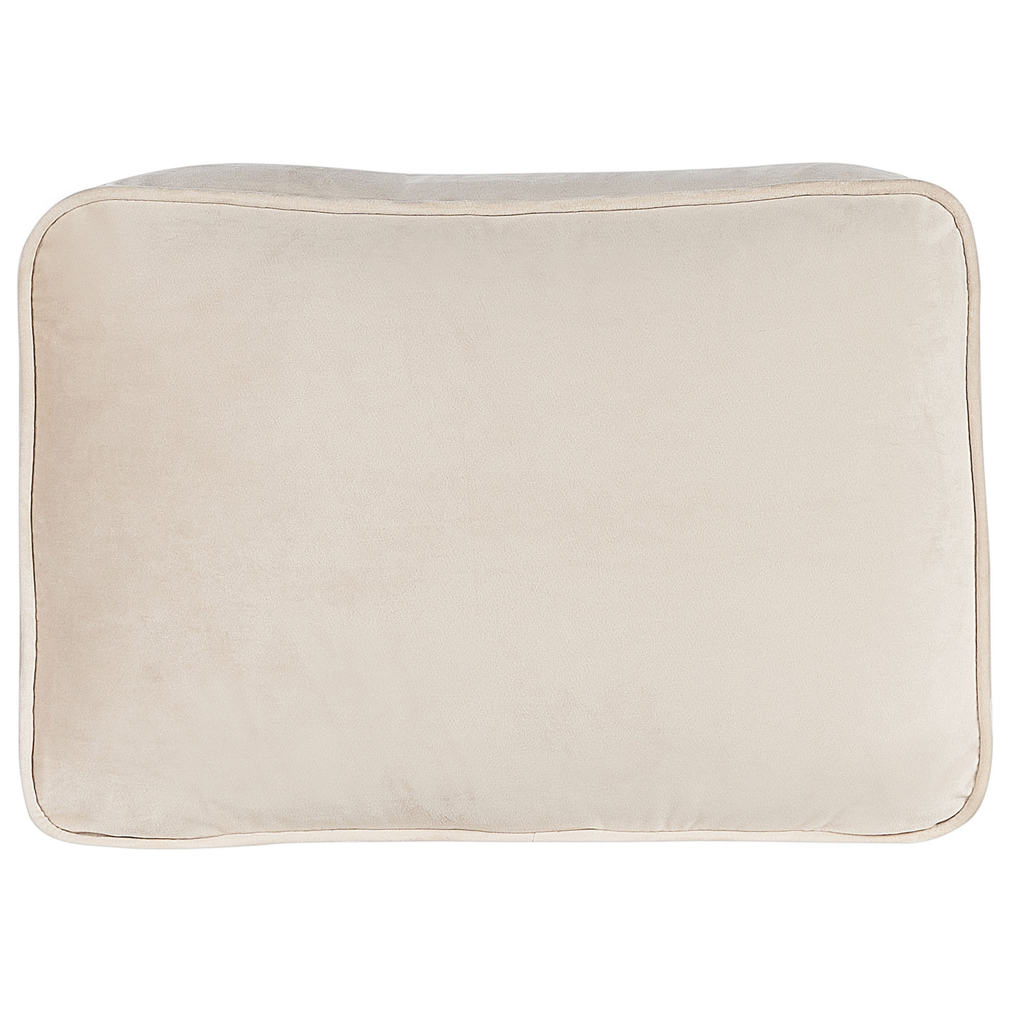 Chaiselongue Samtstoff beige rechtsseitig MIRAMAS