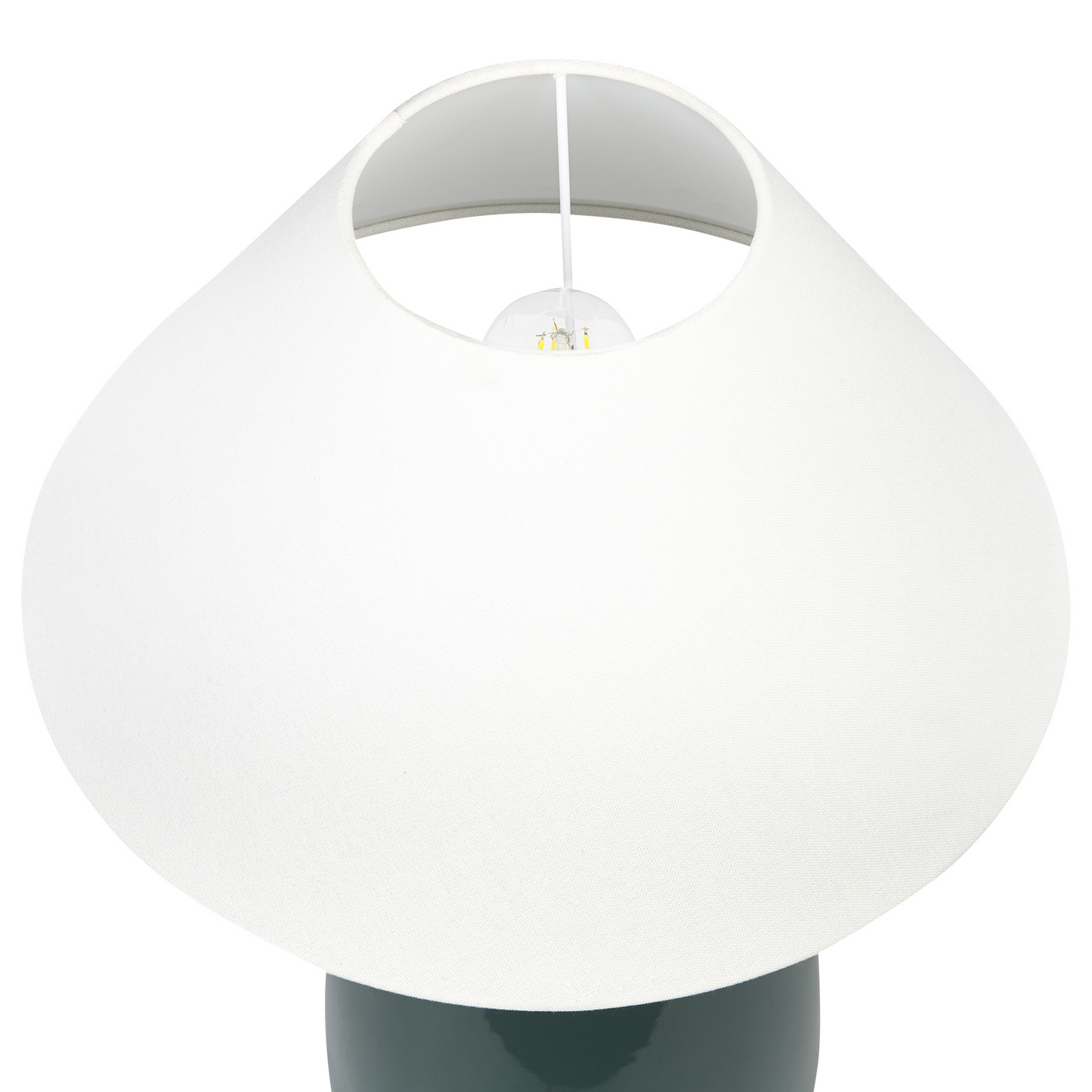 Tischleuchte CARETA Keramik Dunkelgrün