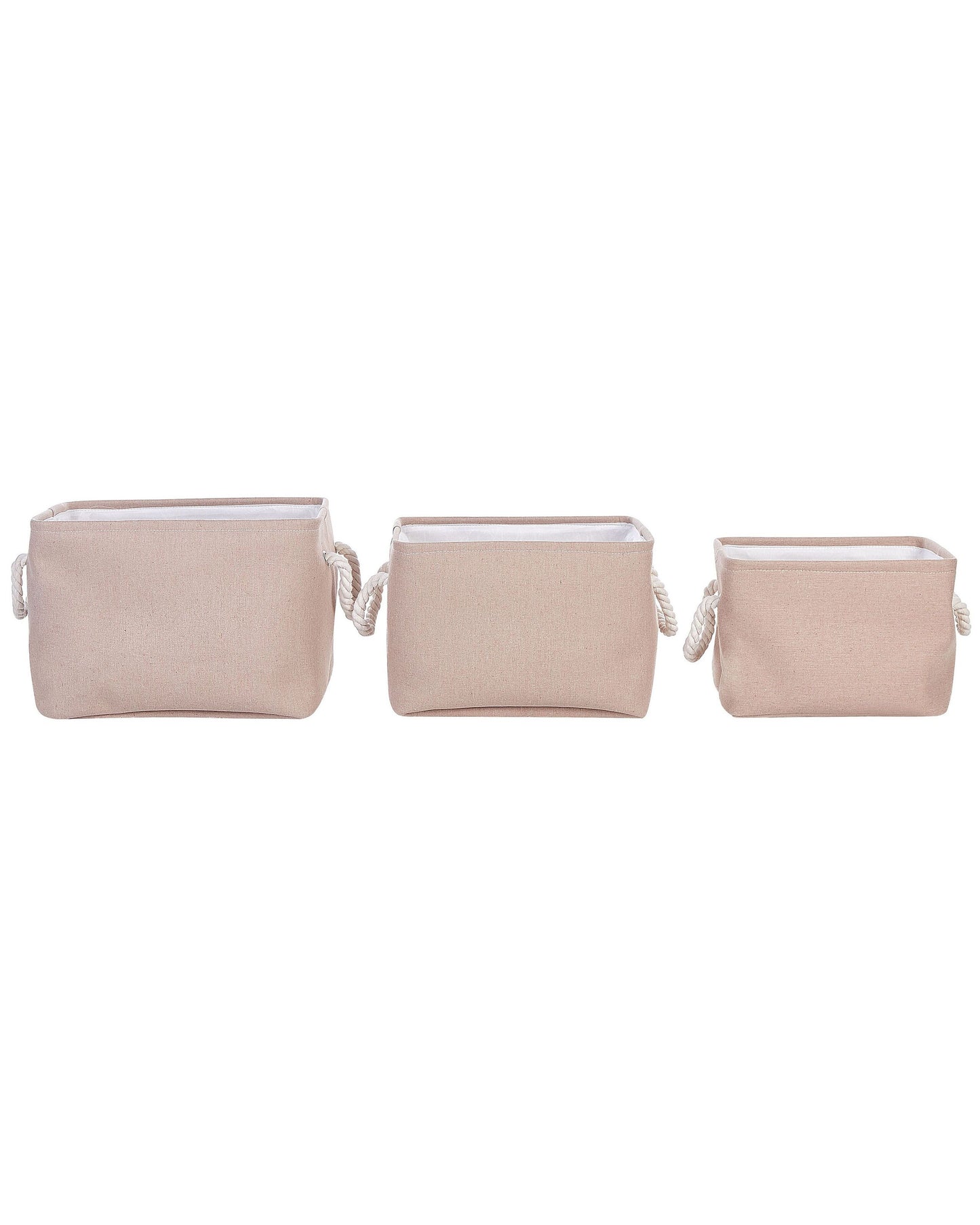 Aufbewahrungskorb beige 3er Set DARQAB