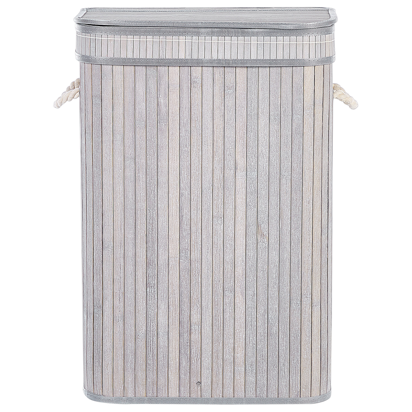 Korb mit Deckel Bambusholz hellgrau rechteckig KALUTARA