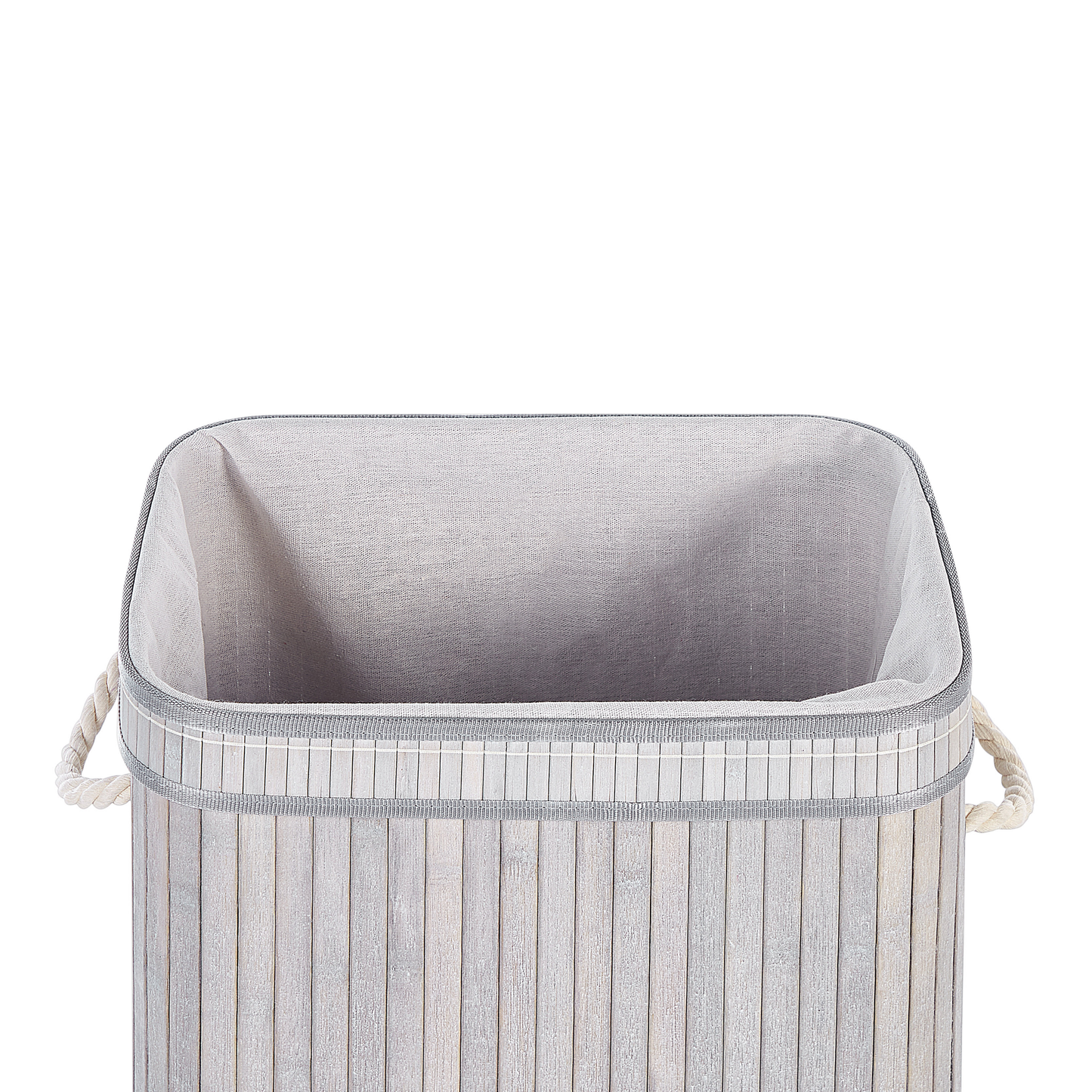Korb mit Deckel Bambusholz hellgrau rechteckig KALUTARA