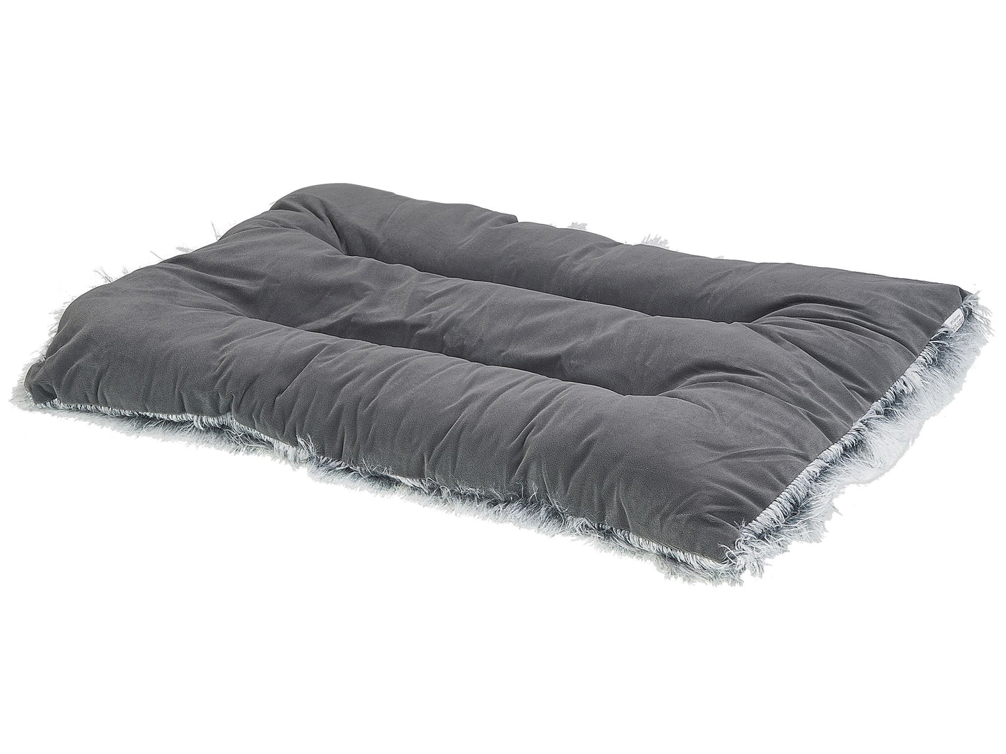 Tierbett ERGANI Samtstoff Grau