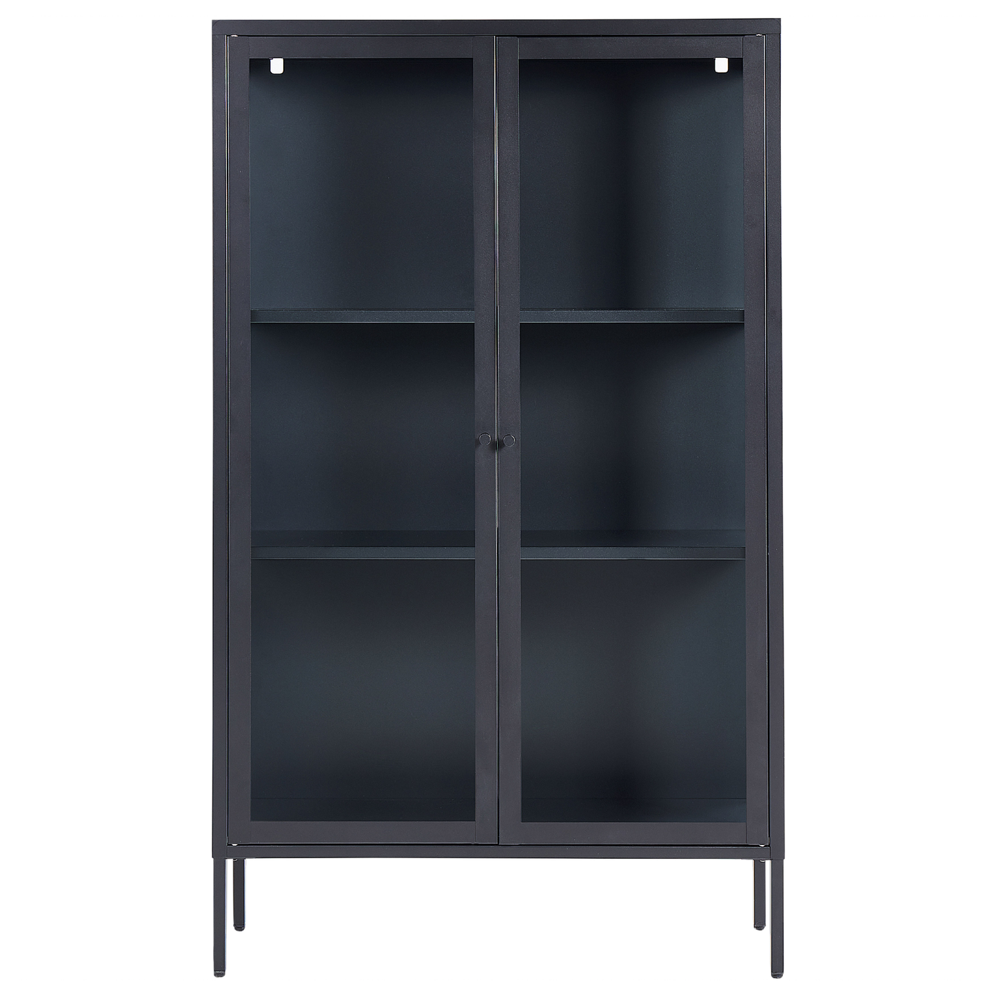 Vitrine NASH Metall 90 cm Schwarz