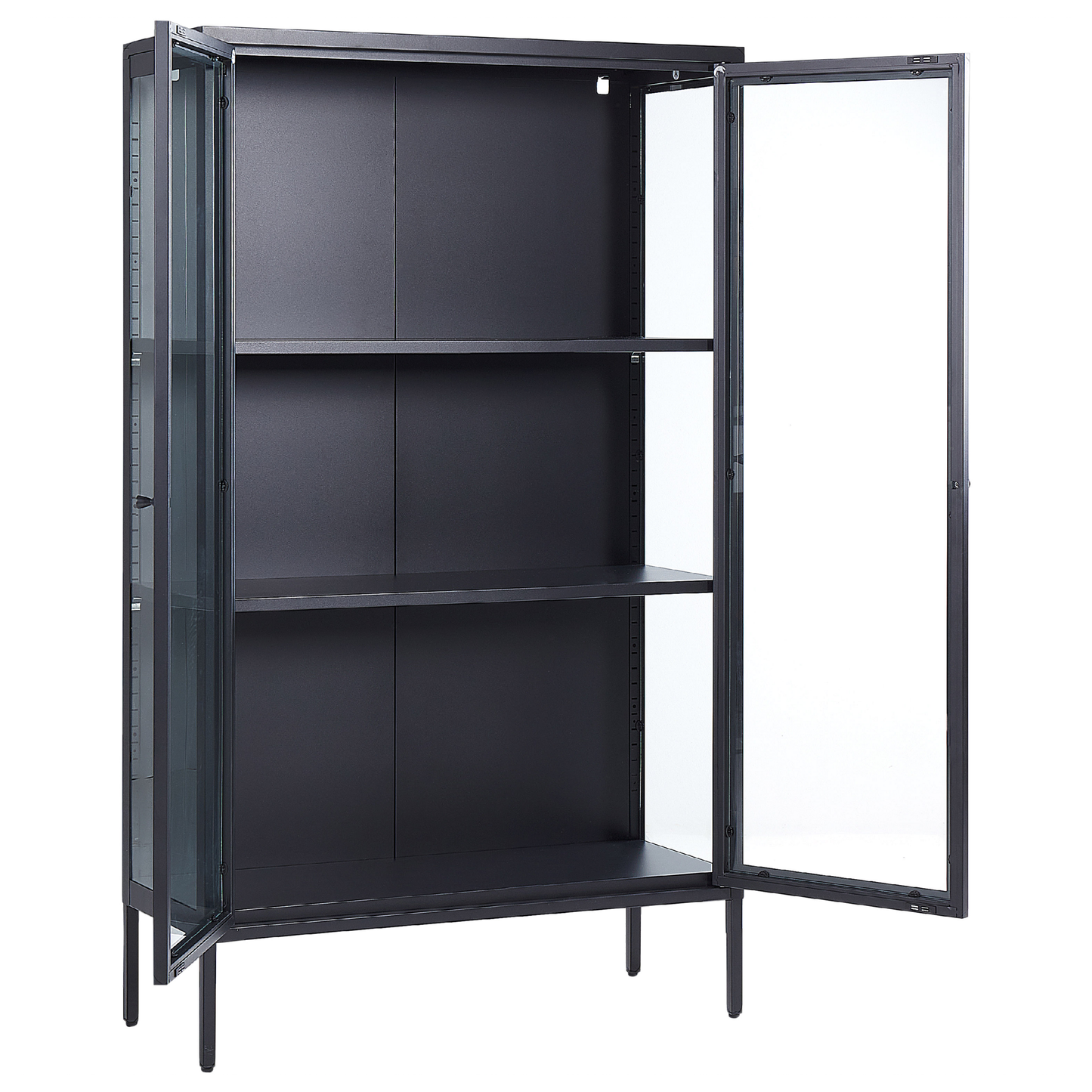 Vitrine NASH Metall 90 cm Schwarz