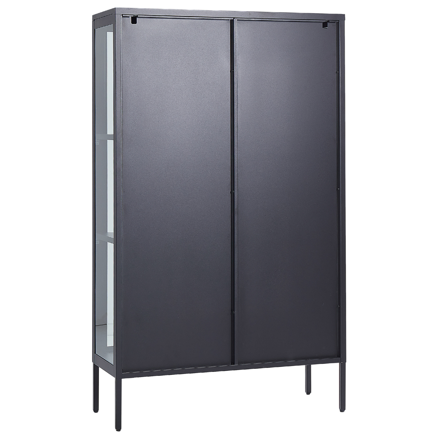 Vitrine NASH Metall 90 cm Schwarz