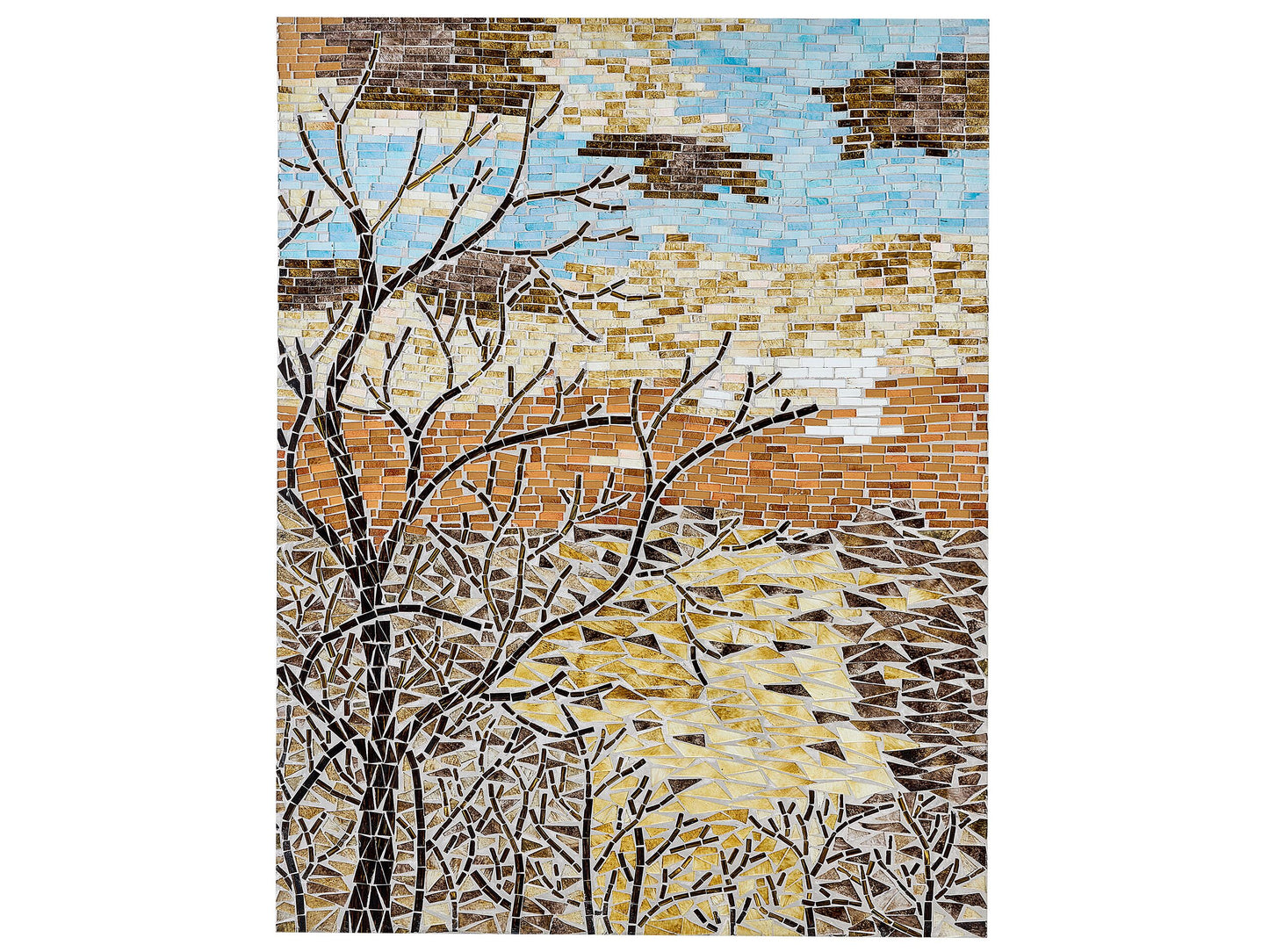 Wandobjekt TAMIANG Glas 80 cm Bunt