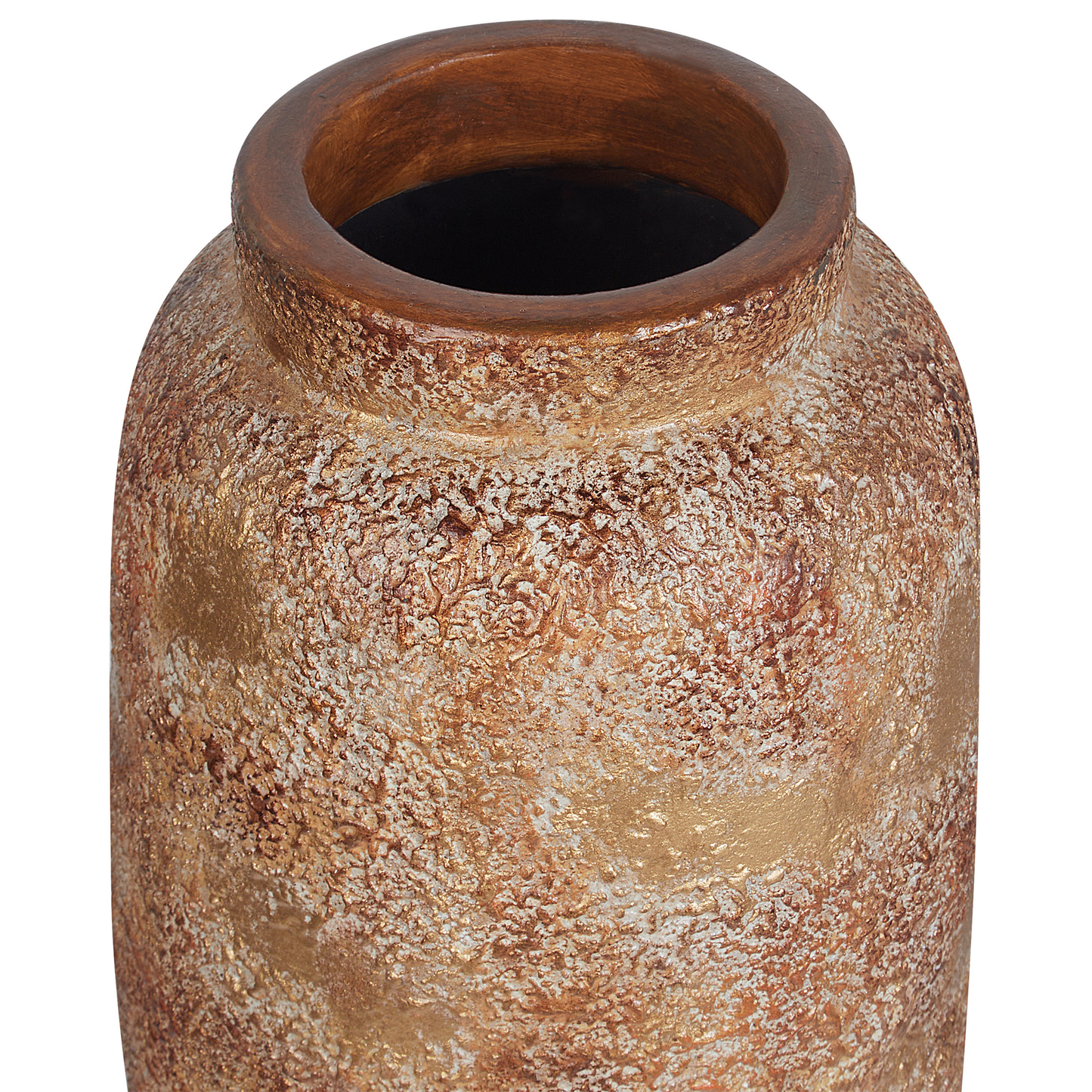 Dekovase Zylinder ITANOS handgefertigt Terrakotta 53 cm Hellbraun