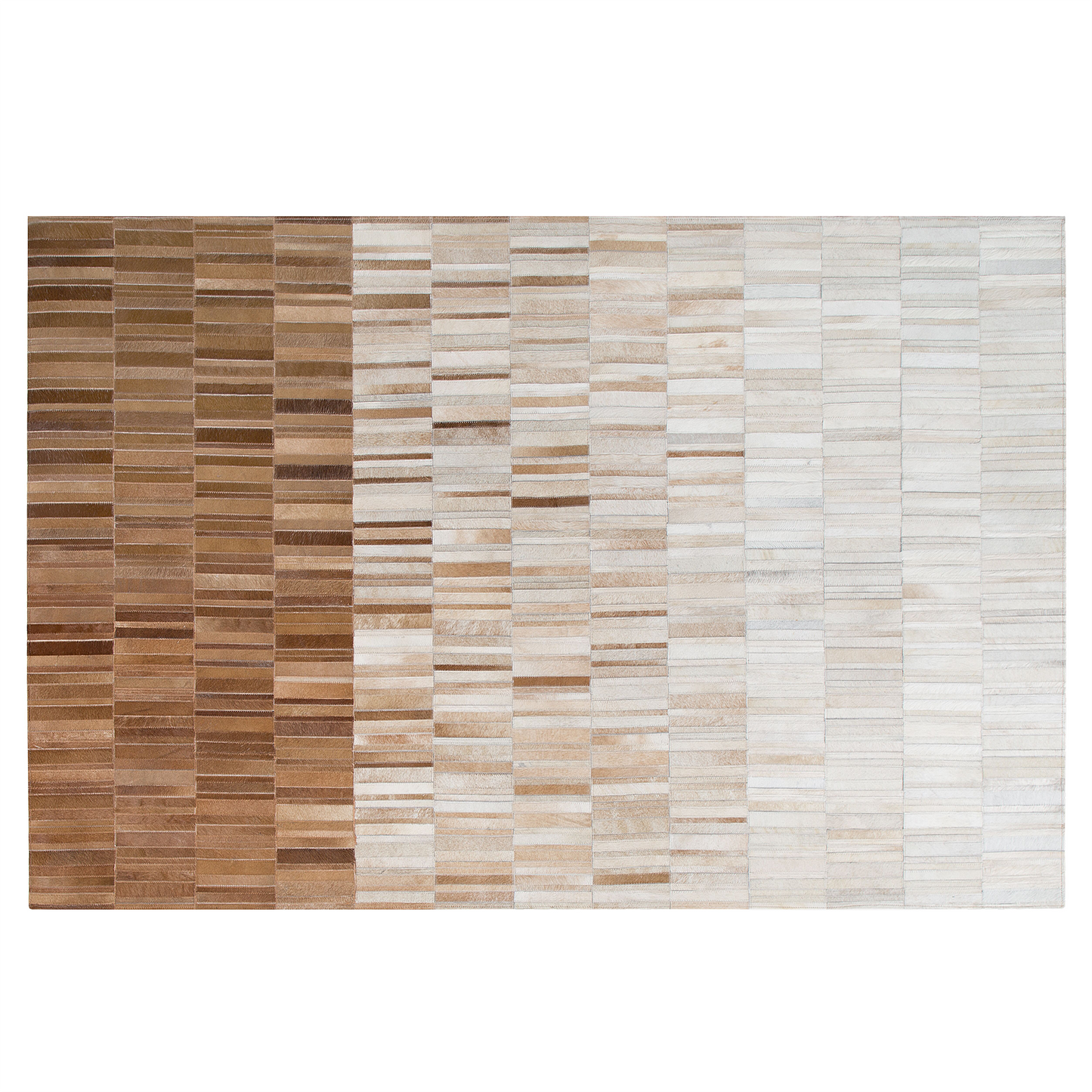 Teppich Kuhfell beige 140 x 200 cm Patchwork Kurzflor YAGDA