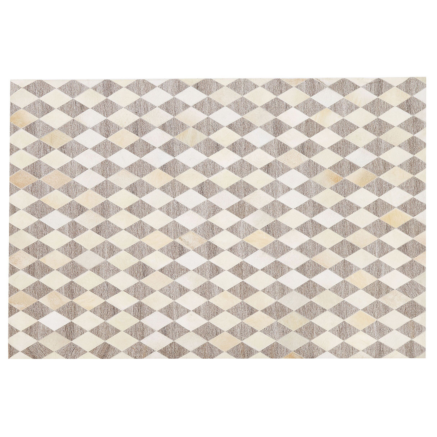 Teppich Kuhfell beige / braun 140 x 200 cm Patchwork Kurzflor SESLICE