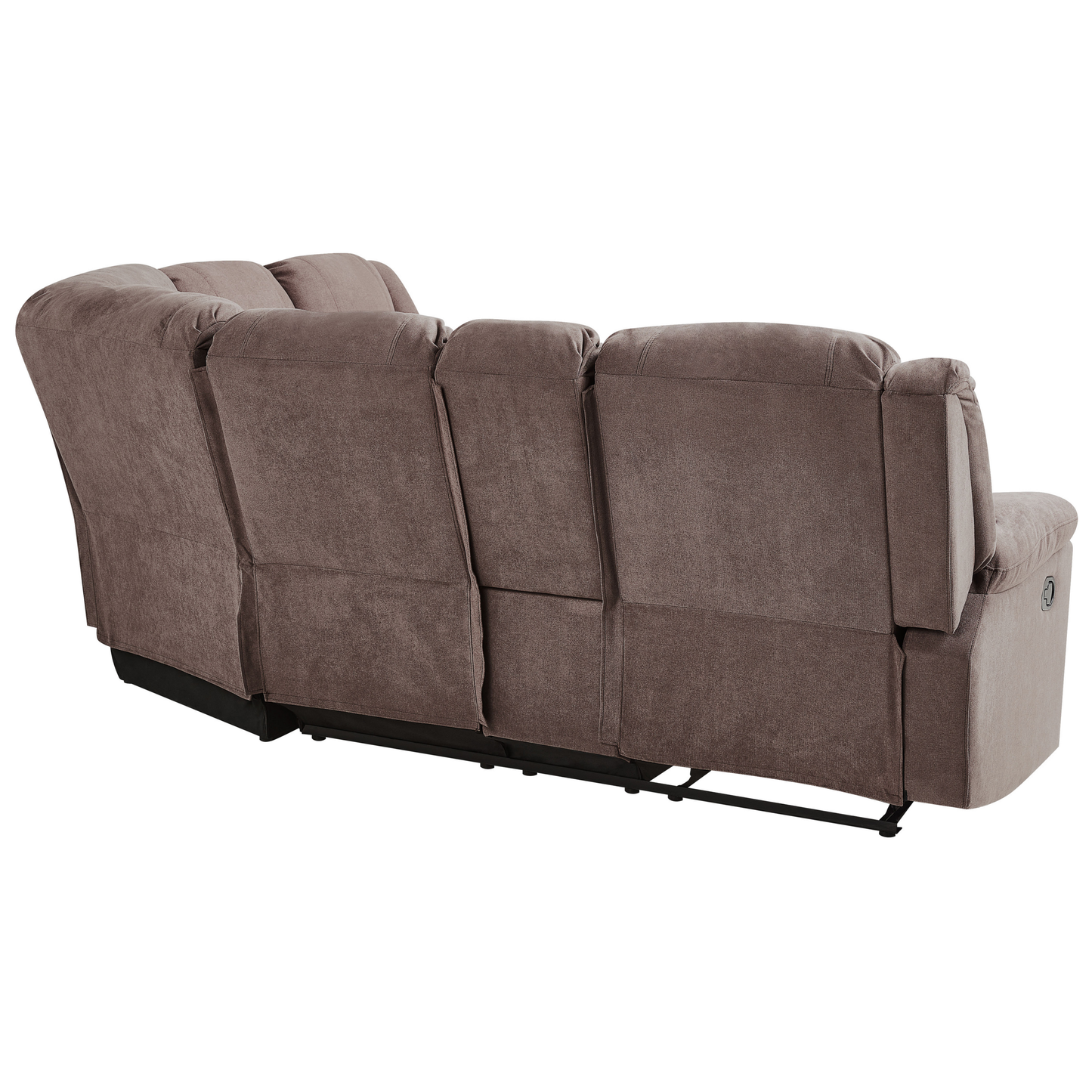 5-Sitzer Ecksofa Stoff manuell verstellbar taupe ROKKE