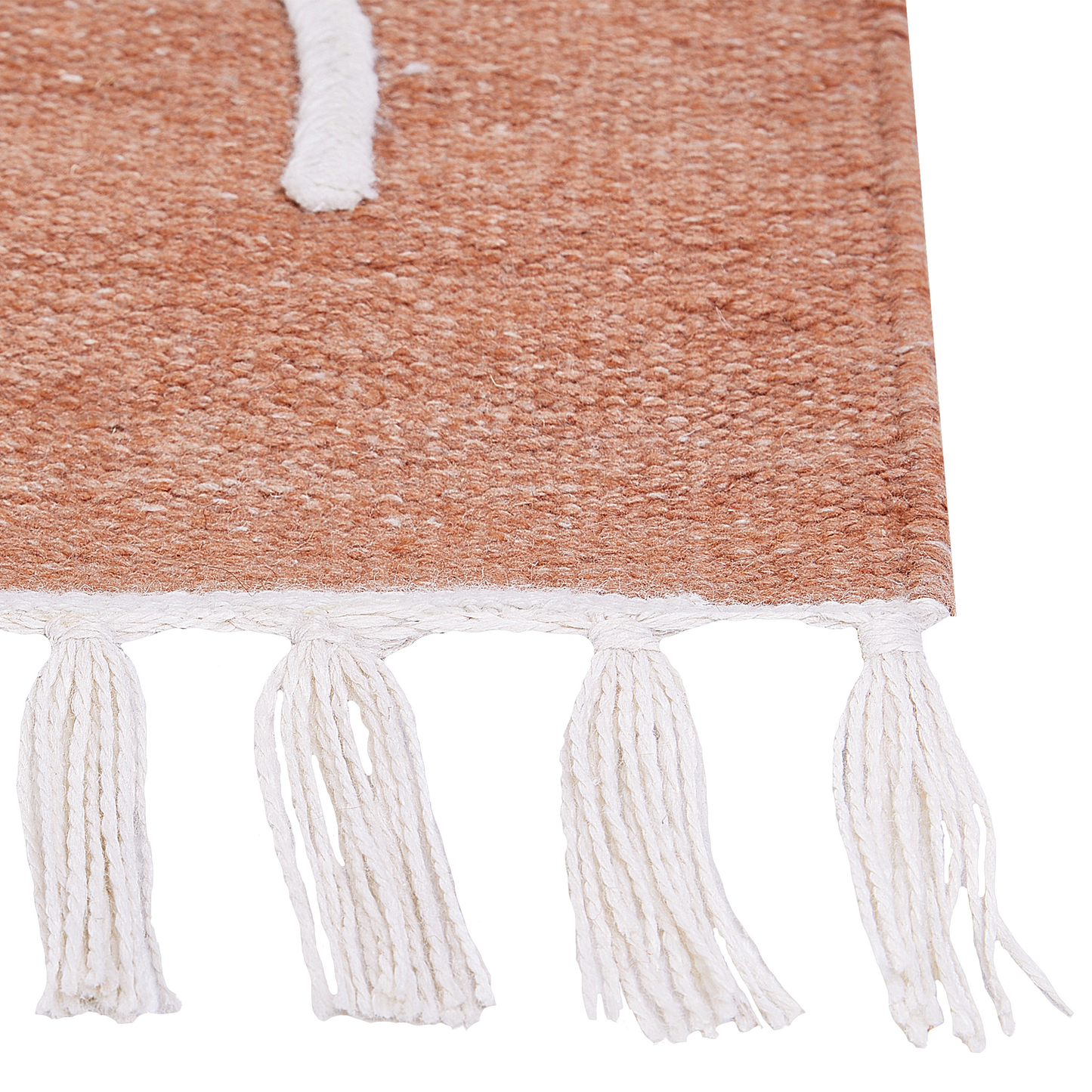 Outdoor Teppich hellrot 140 x 200 cm abstraktes Muster Kurzflor YAVU