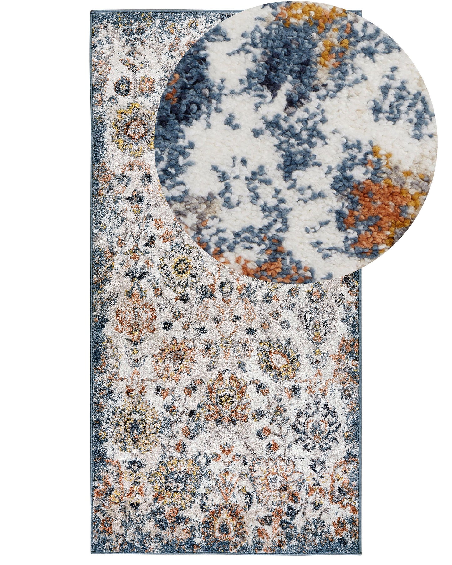Teppich mehrfarbig 80 x 150 cm abstraktes Muster AKORI