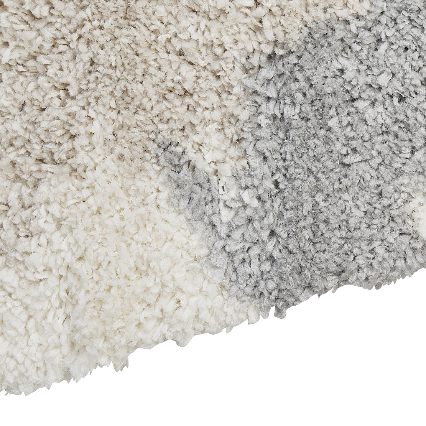 Teppich weiss / grau 80 x 150 cm Shaggy Langflor GORIS