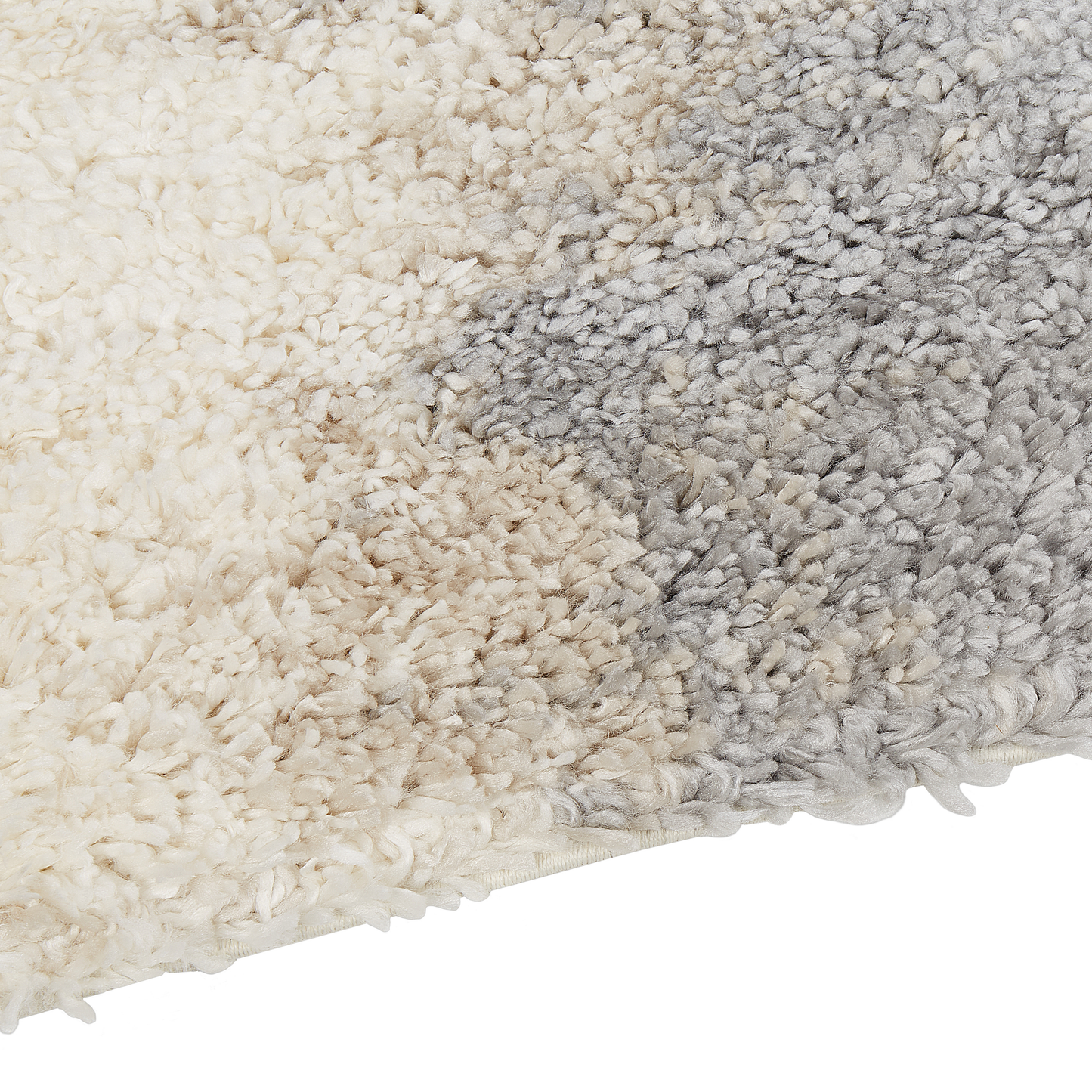 Teppich weiss / grau 160 x 230 cm abstarktes Muster Shaggy MARTUNI