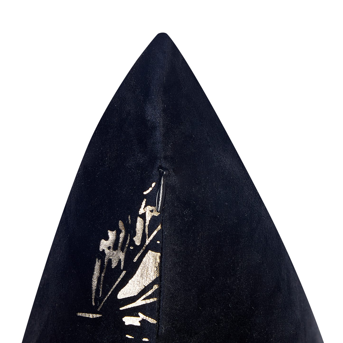 Dekokissen 2er Set GOLDENROD Samtstoff 45 x 45 cm Schwarz Pflanzenmuster