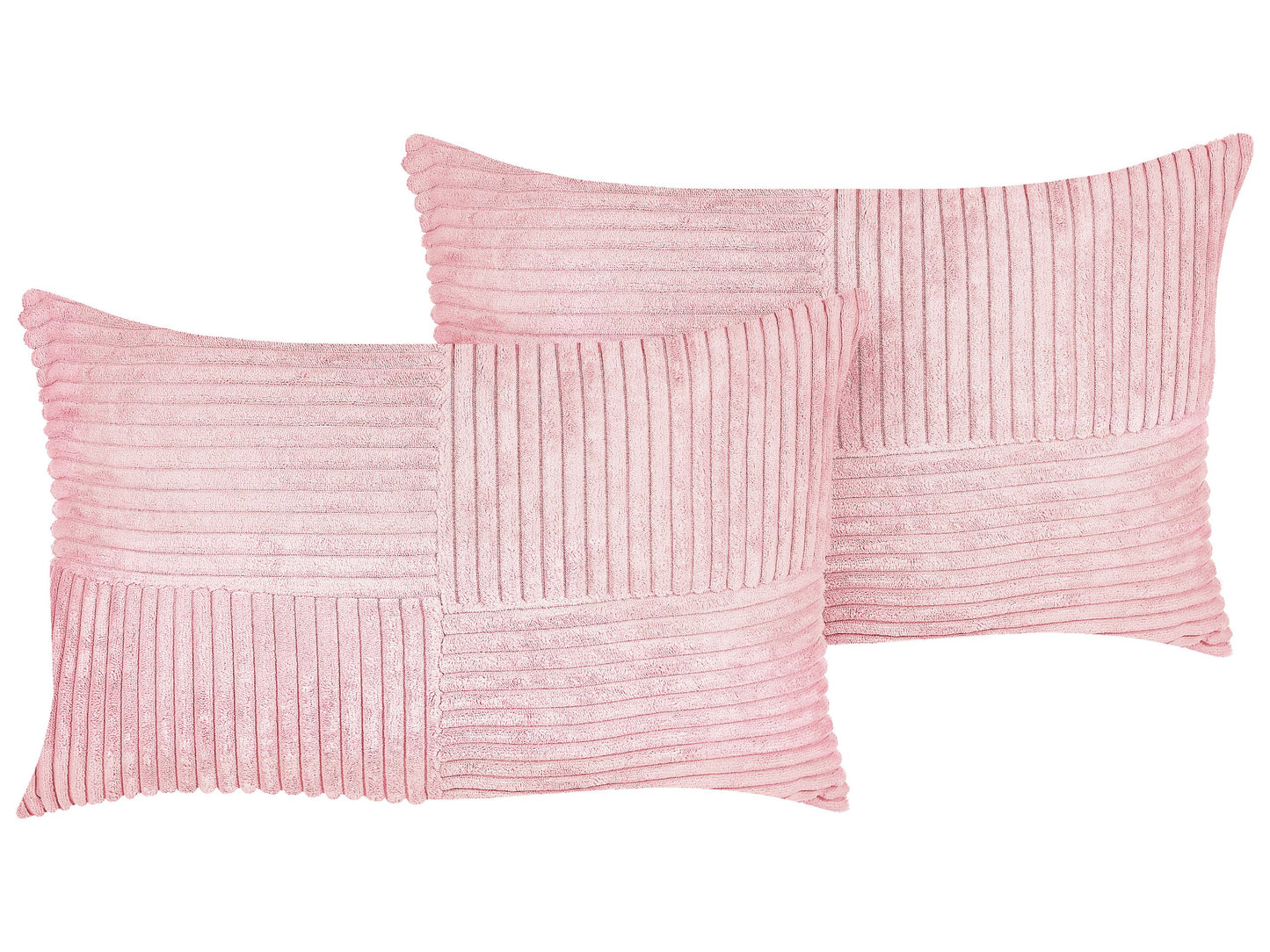 Dekokissen 2er Set MILLET Cord 30 x 50 cm Rosa Geometrisches Muster