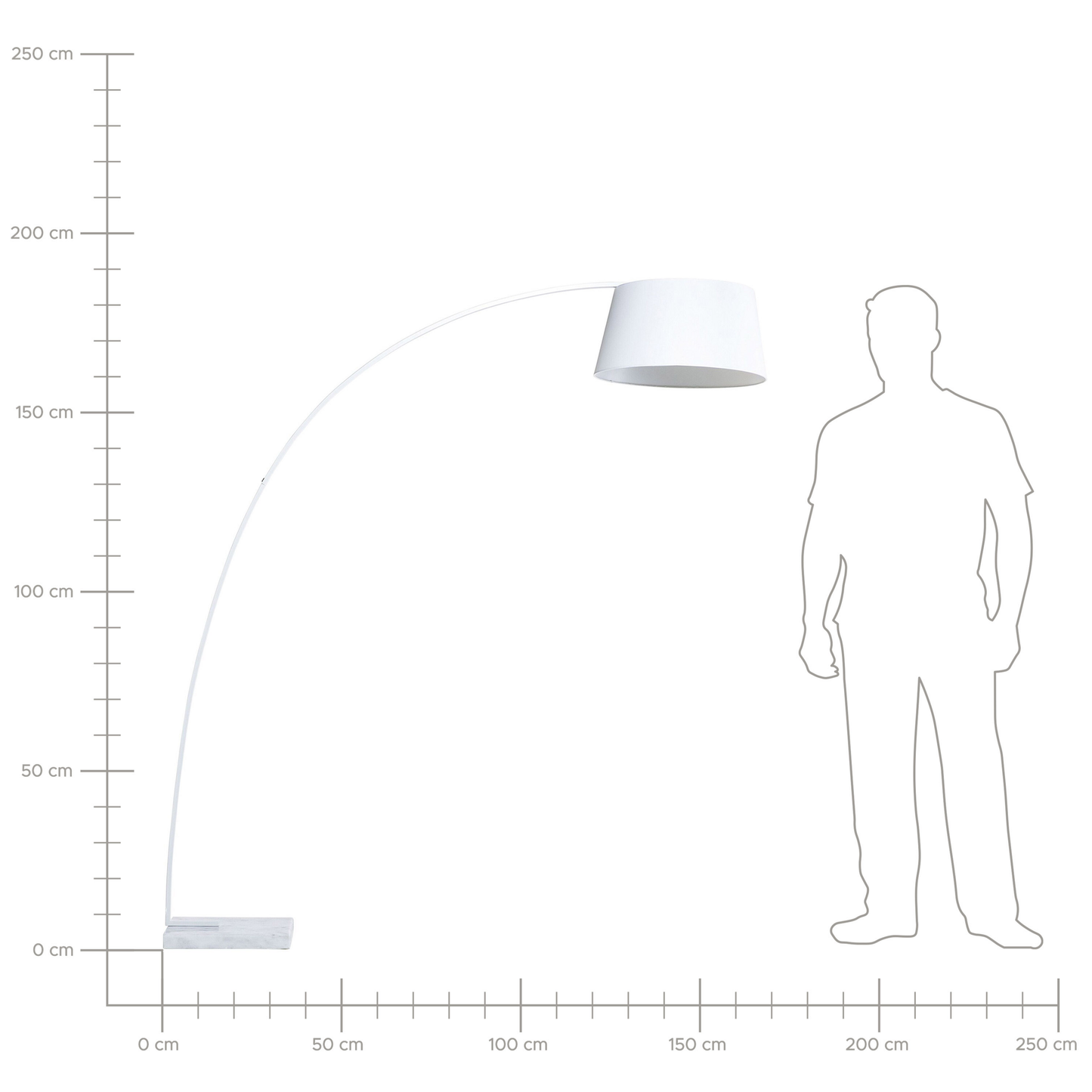 Stehlampe BENUE Metall Weiss