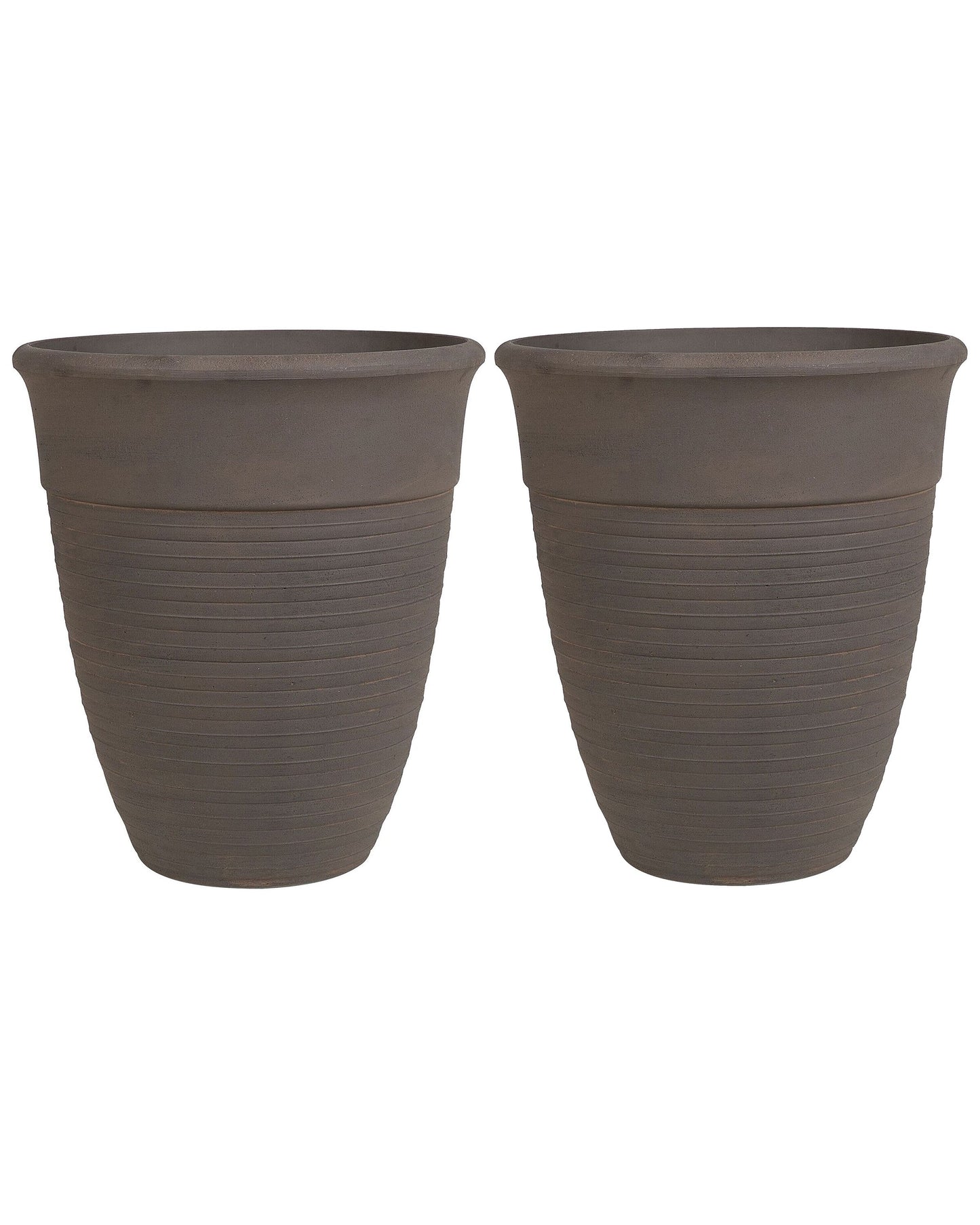 Set mit 2 Blumentöpfen KATALIMA Stein 50 cm Braun