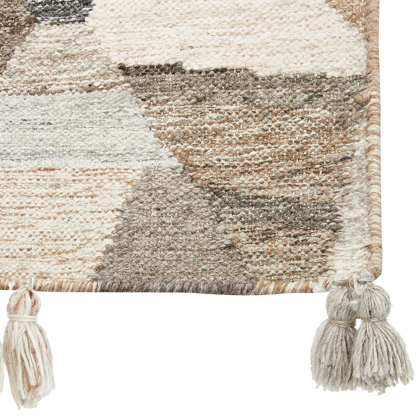 Kelim Teppich Wolle mehrfarbig 160 x 230 cm Patchwork Kurzflor ARGAVAND