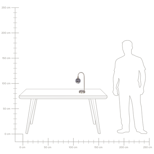 Tischleuchte RAMIS Metall Silber