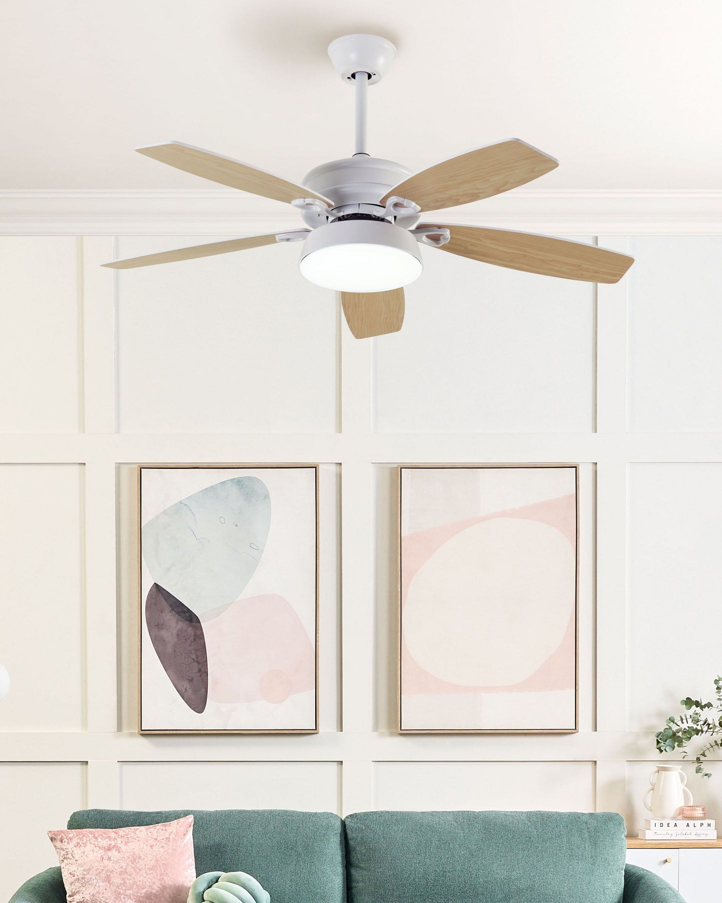 Deckenventilator mit Licht LOGAN mit Fernbedienung Weiss
