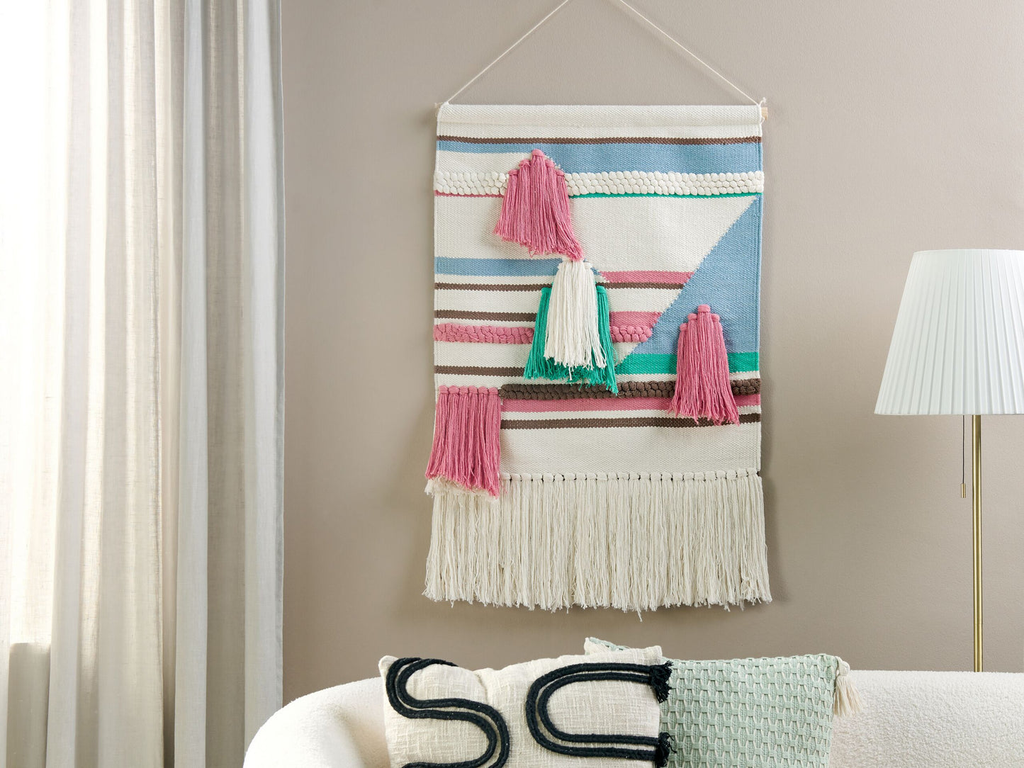 Wandbehang MOOLA Baumwolle 109 cm Hellbeige