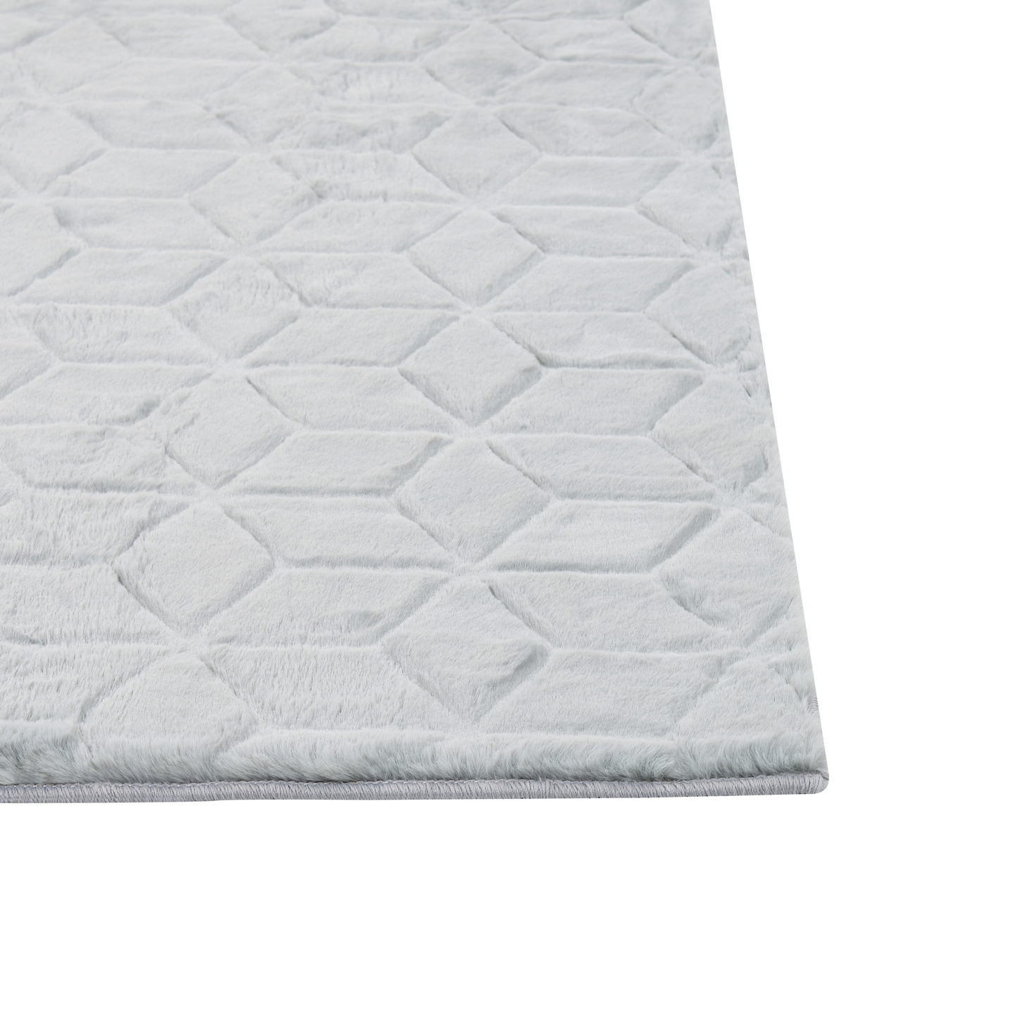 Kunstfellteppich Kaninchen mintgrau 80 x 150 cm Shaggy THATTA