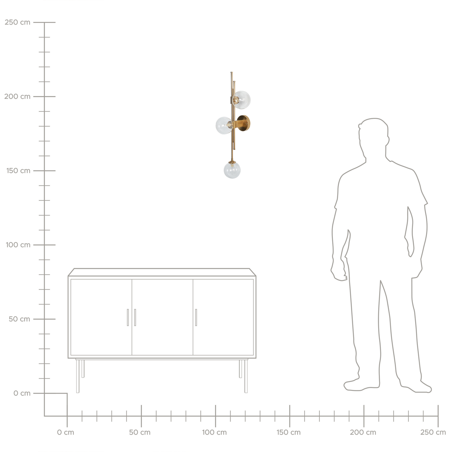 Wandlampe TULIJA Metall Gold