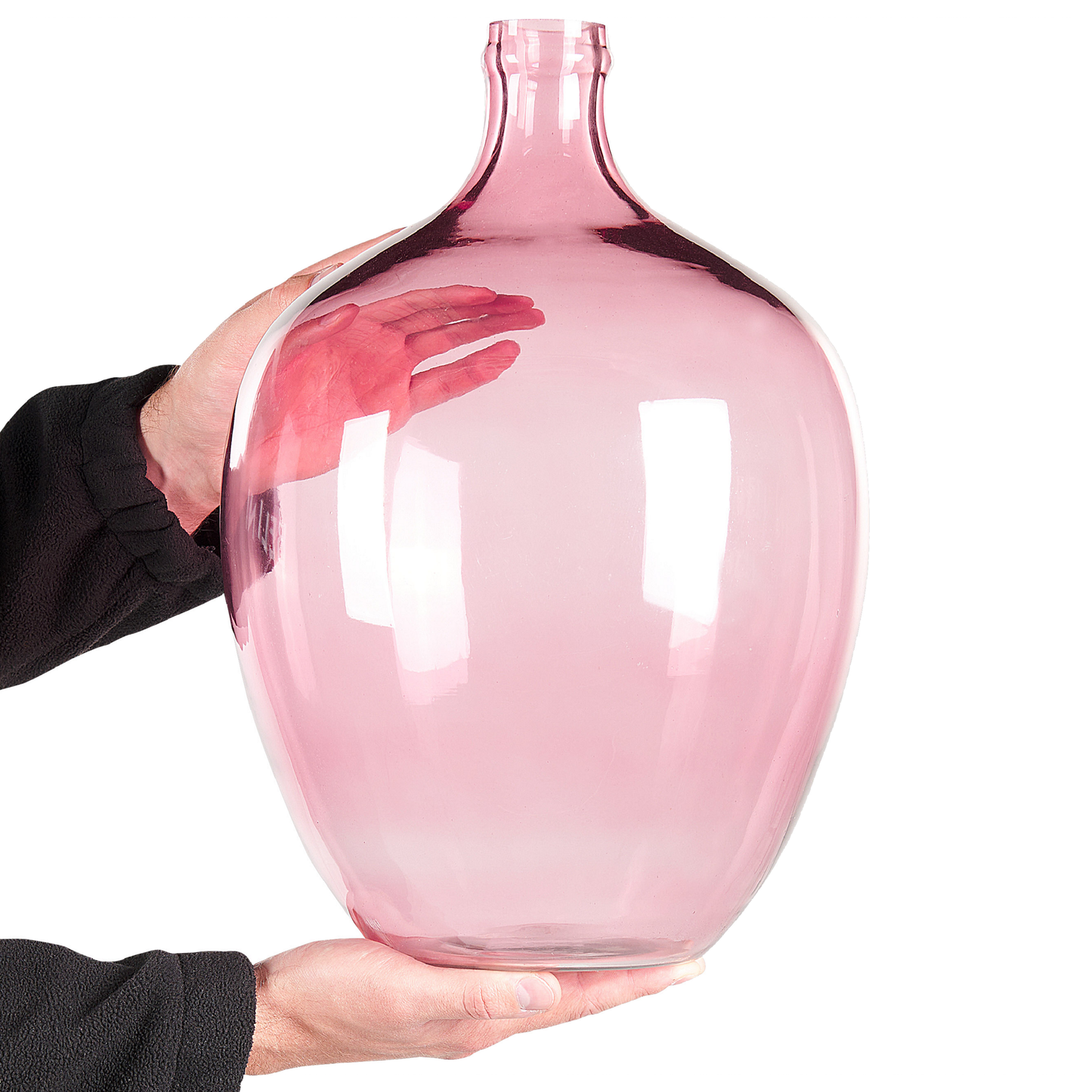 Glas Dekovase 39 cm Rosa ROTI